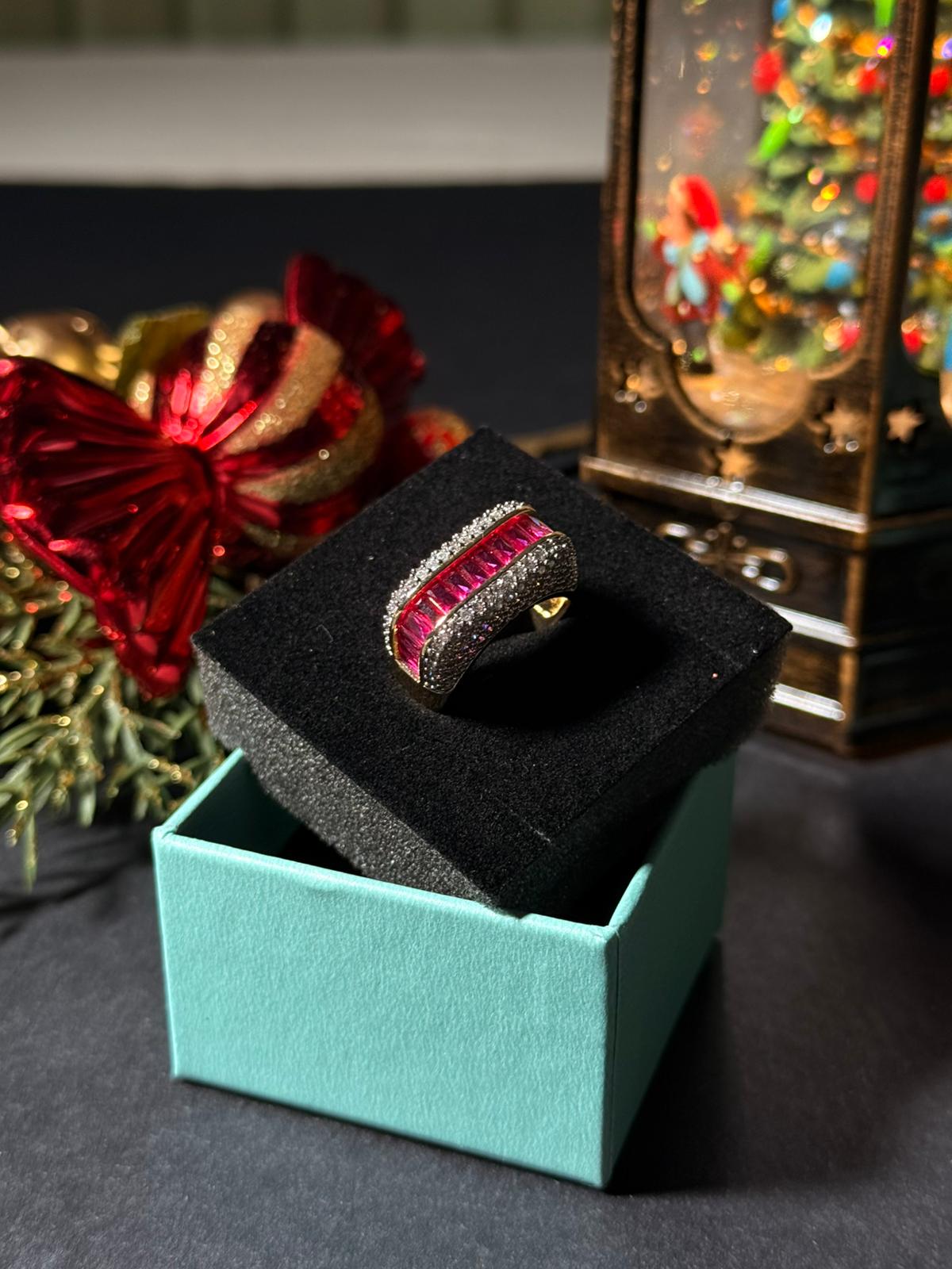 Zirkon Taşlı Gold Ayarlanabilir Yüzük 1267