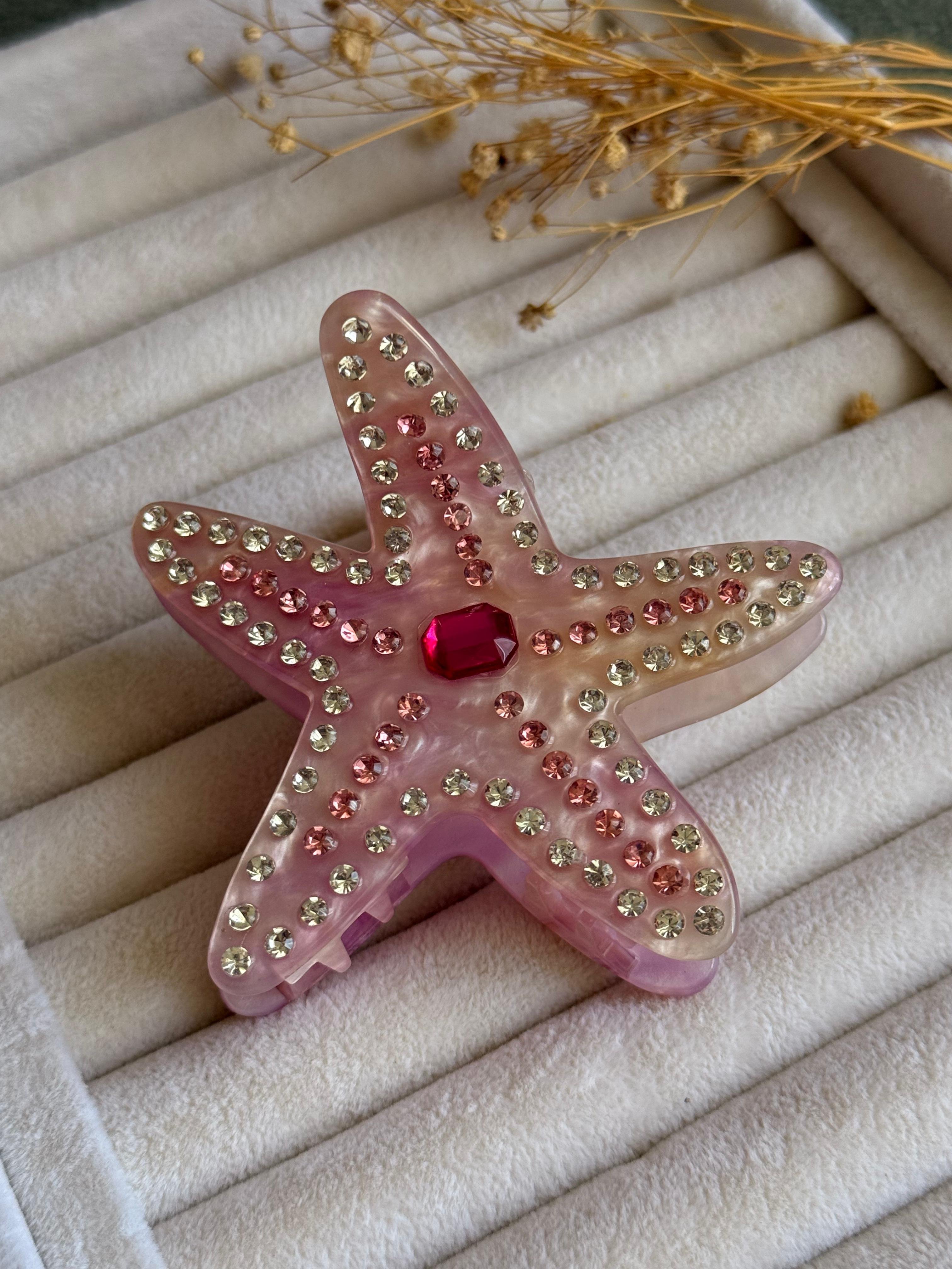 Pembe Yıldız Taşlı Kemik Toka 639
