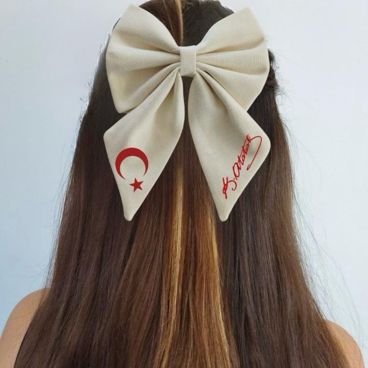 Kırmızı Ay Yıldızlı  KEMAL ATATÜRK İmzalı Fiyonk Toka 449