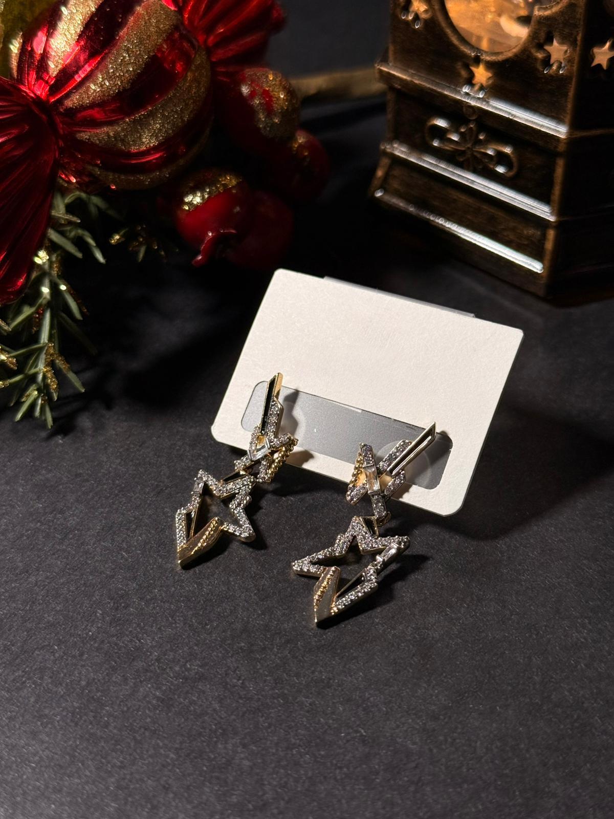 Zirkon Taşlı Yıldız Star Küpe 1320