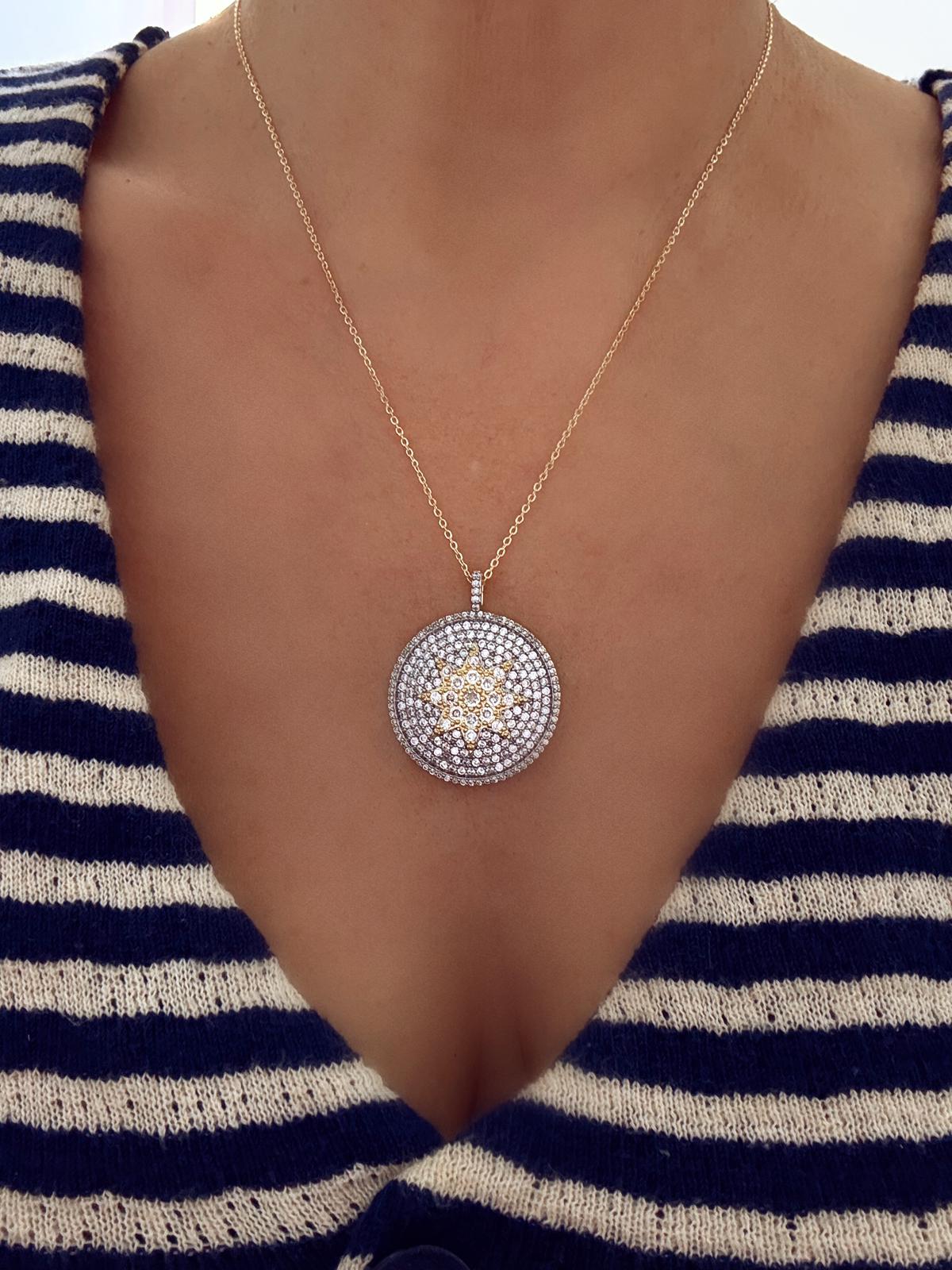 Özel Seri Zirkon Taşlı Star Kolye 1103