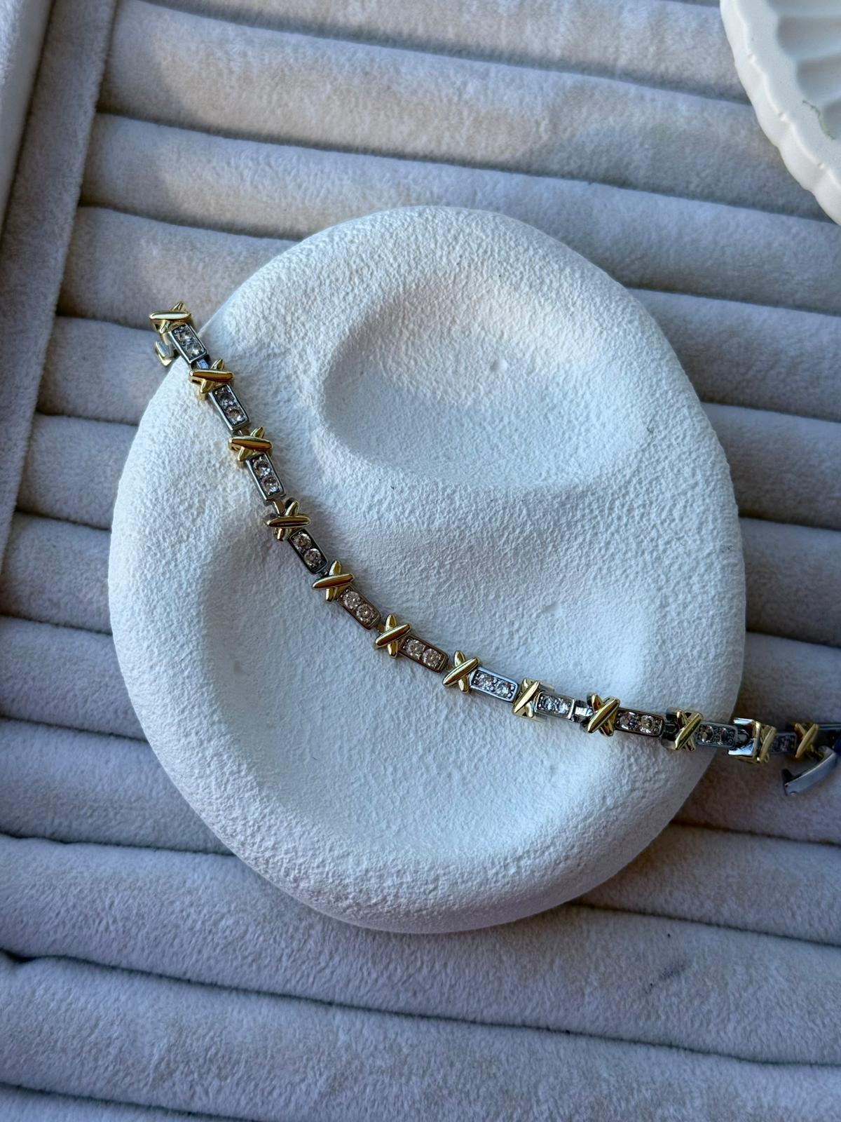 Özel Tasarım Çelik Çift Renkli Bileklik 1229