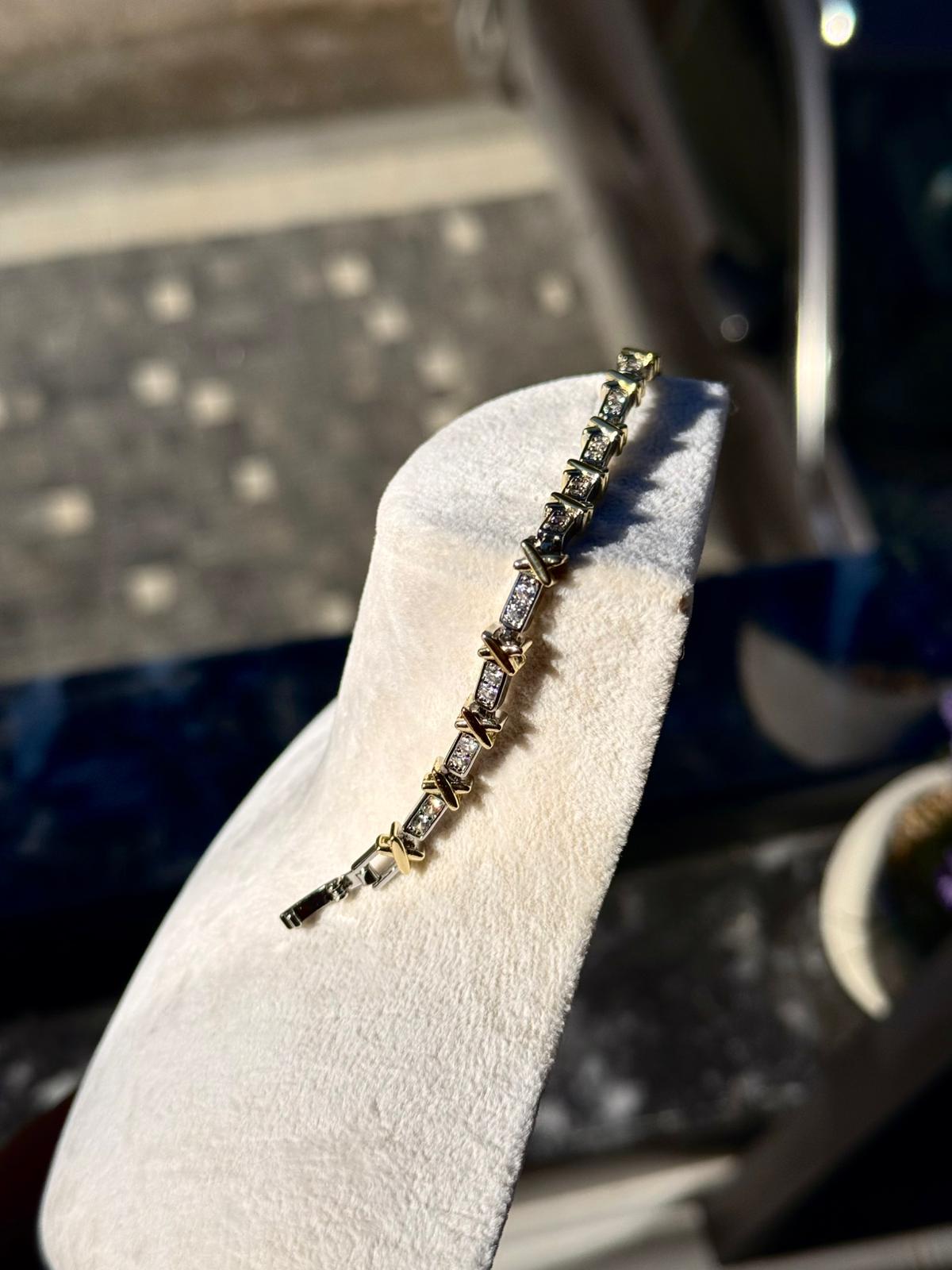 Özel Tasarım Çelik Çift Renkli Bileklik 1229