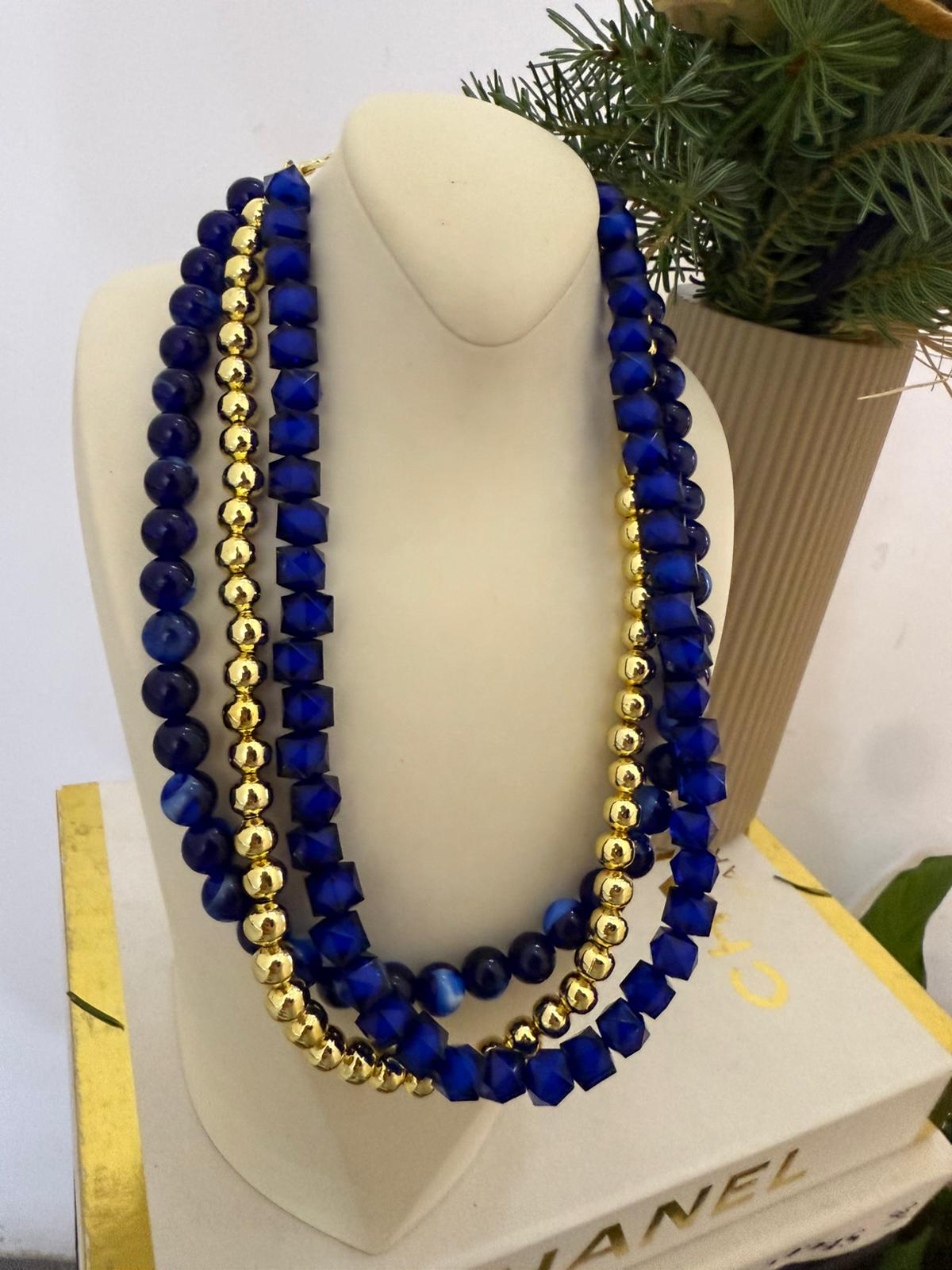 Boncuk Topçuk 3'Lü Kolye 1243