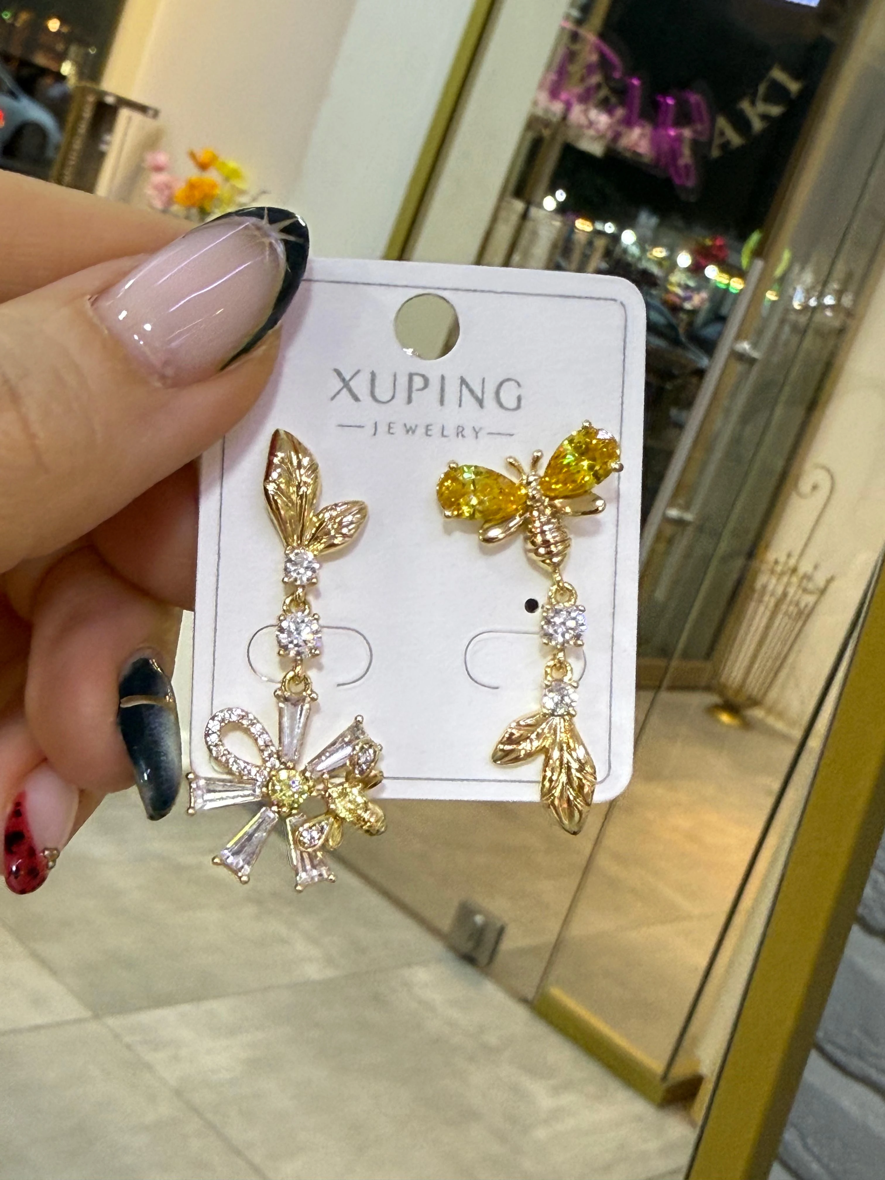 Xuping Zirkon Taşlı Fiyonk Küpe 981