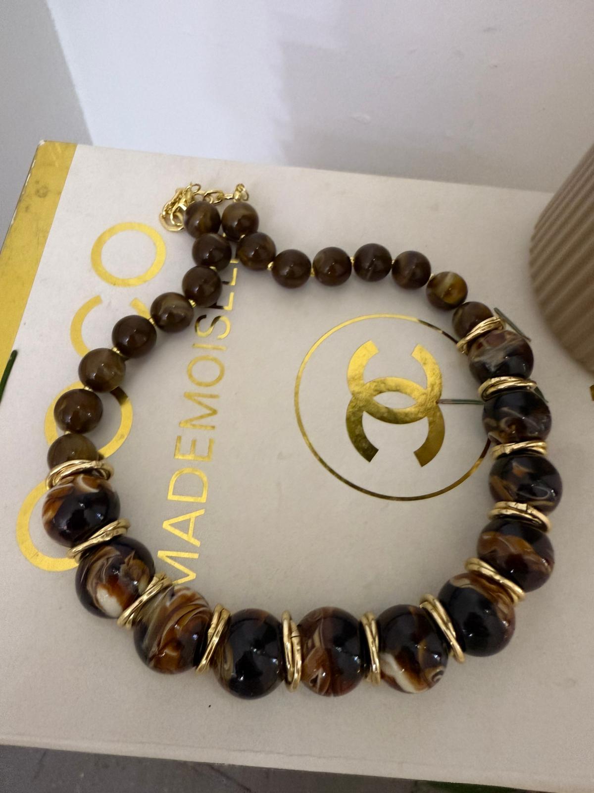 Kahverengi Boncuk Kolye 1252