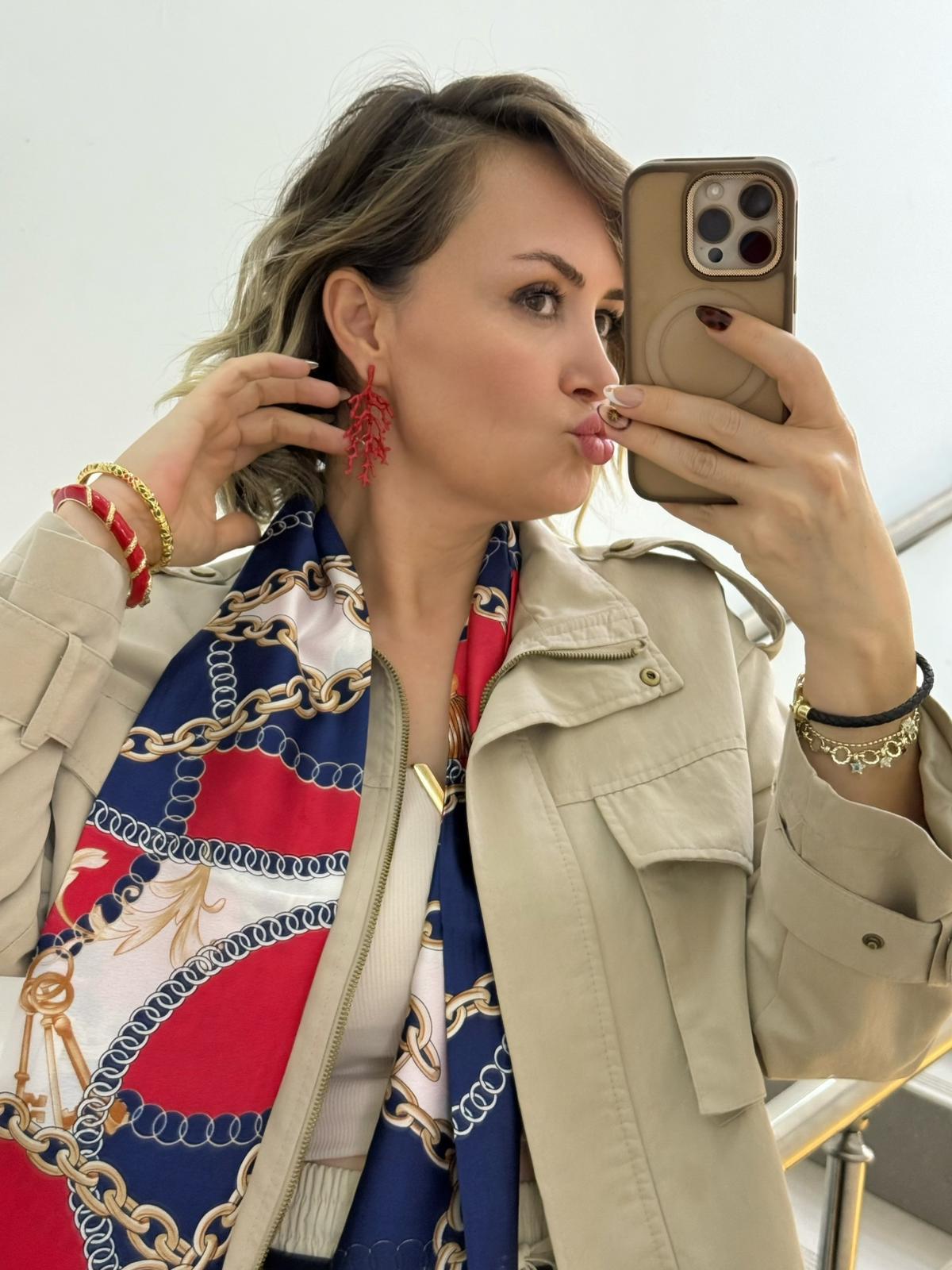 Renkli Desenli Fular 1152