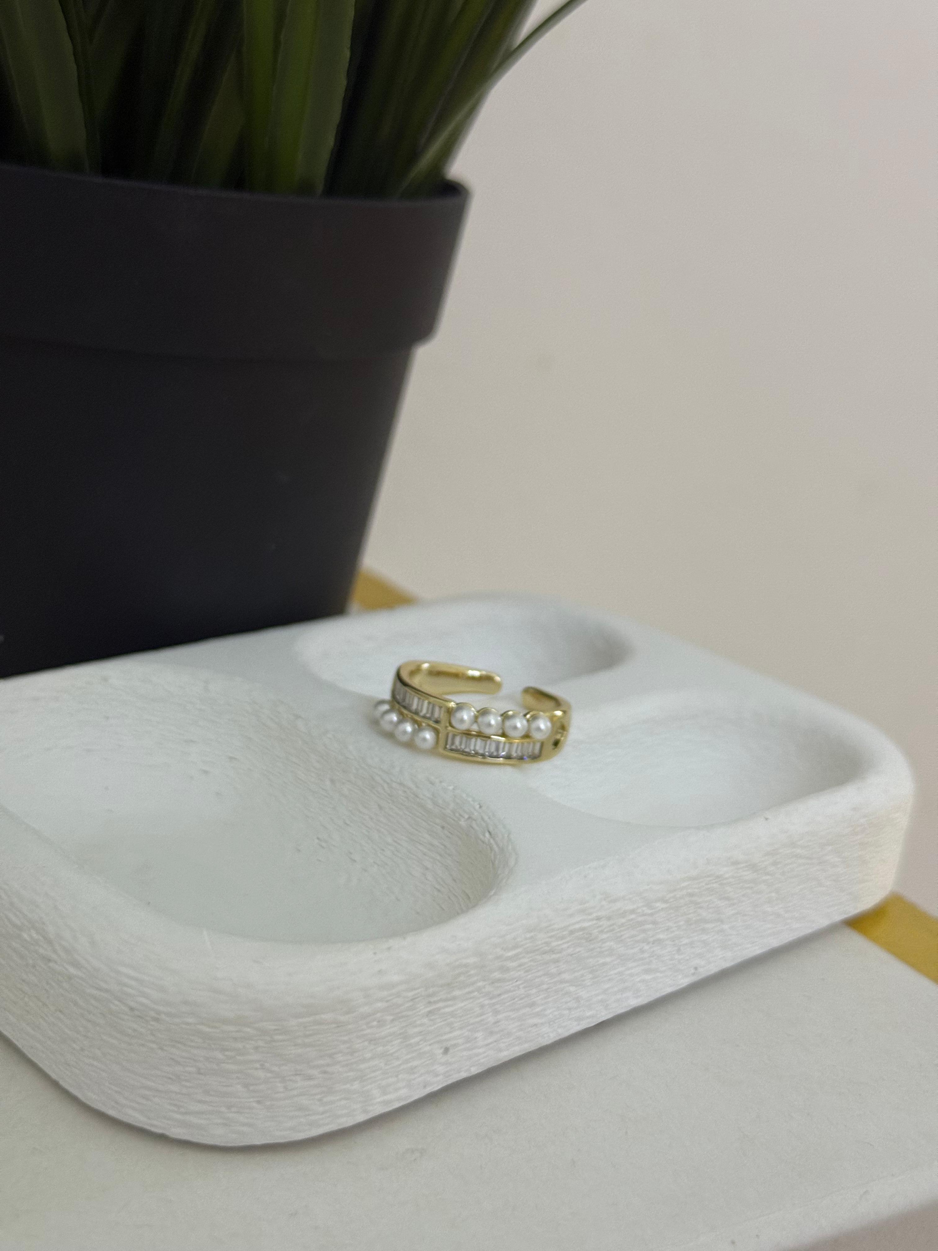 Xuping İncili Ayarlanabilir Yüzük 1116