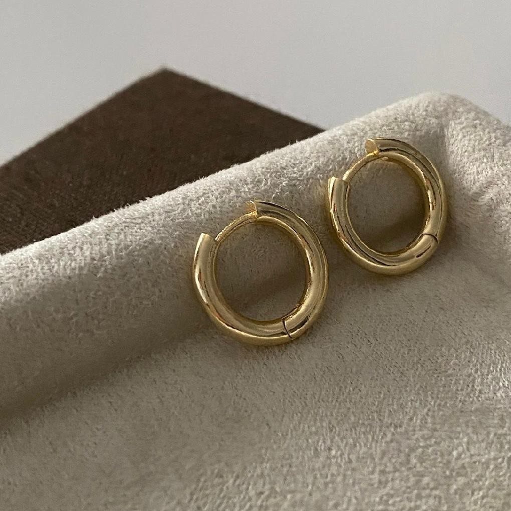 Gold Halka Boru Model Küpe 695