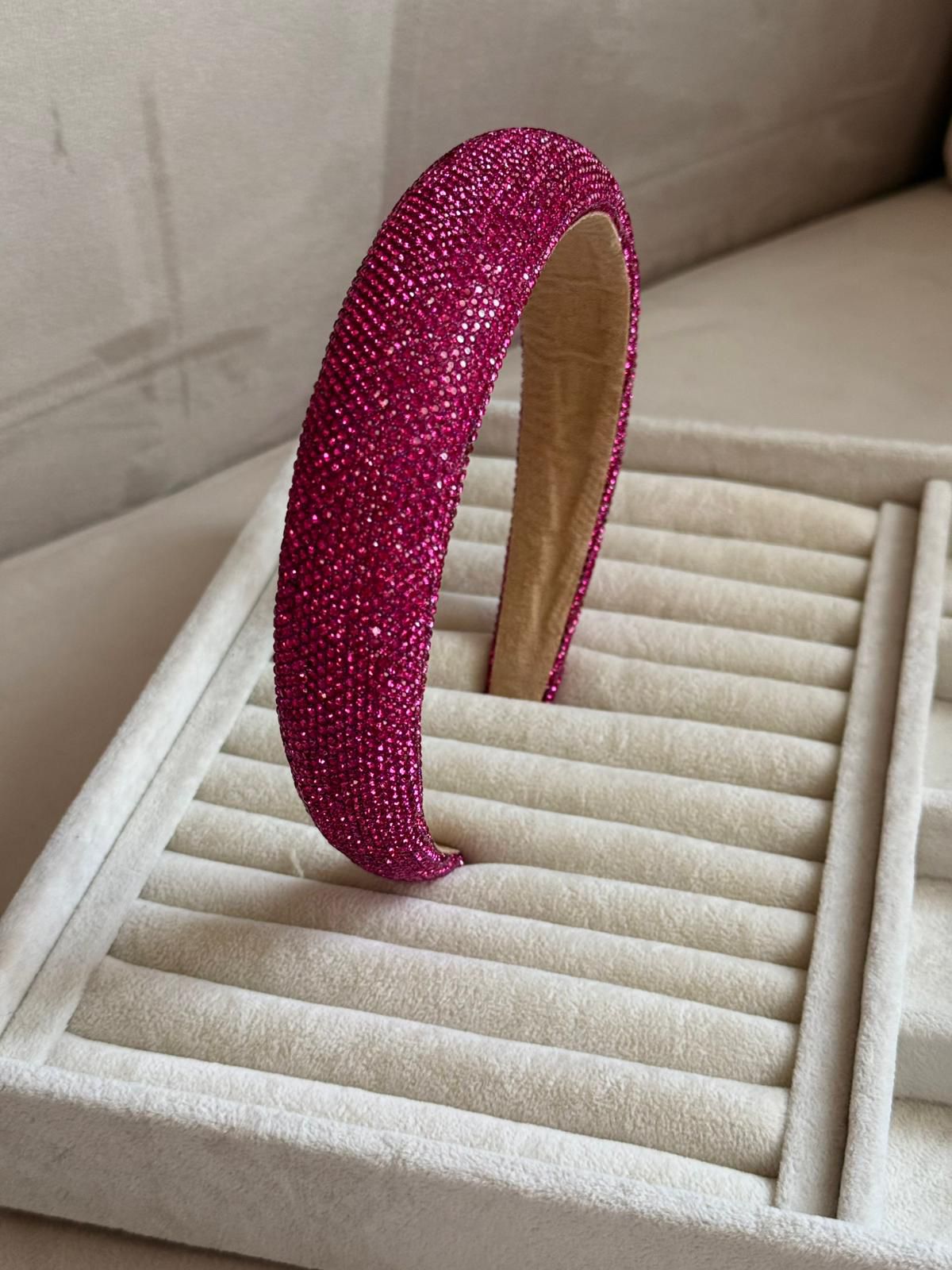 Fuşya Zr Model Taşlı Lüks Taç 886