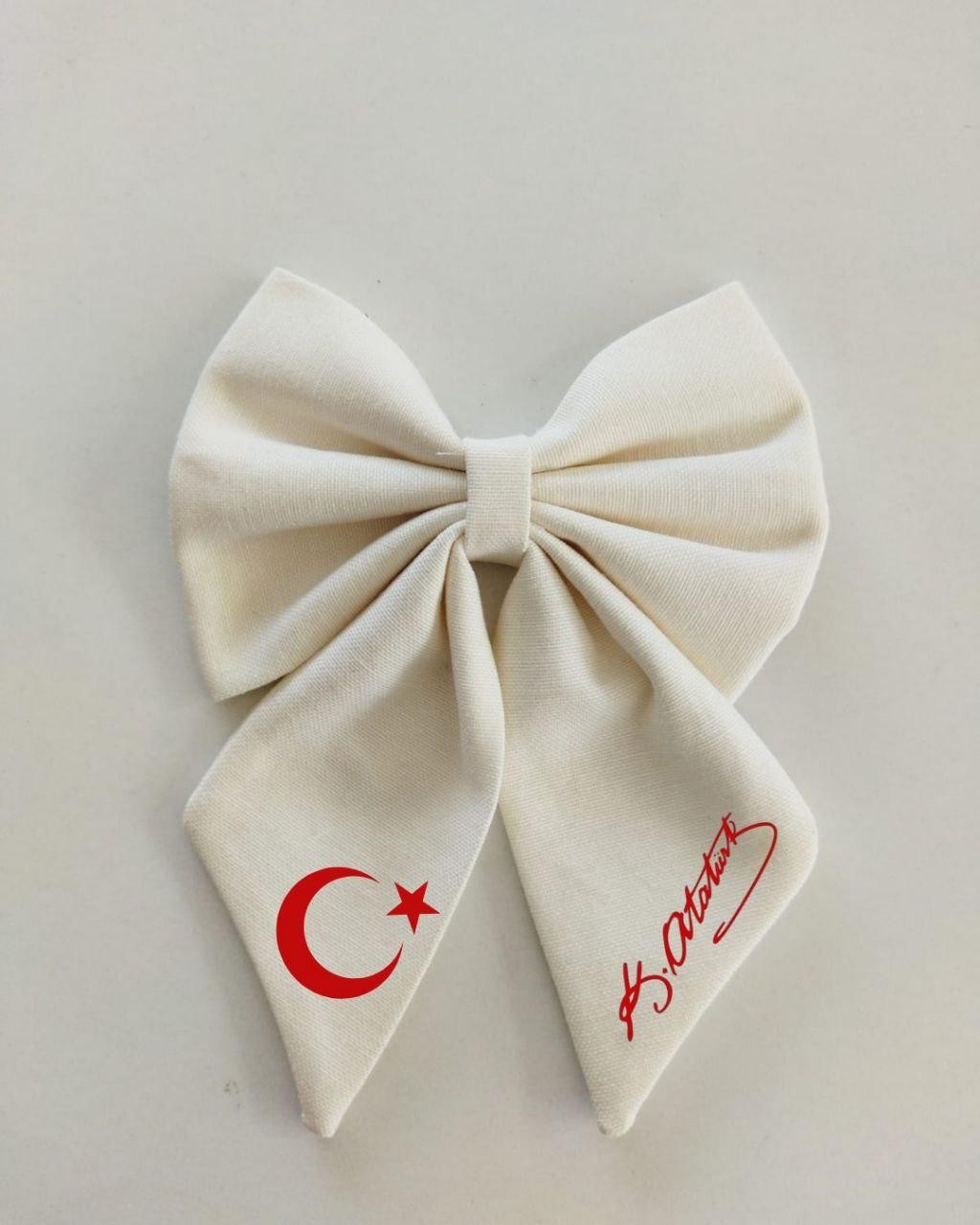 Kırmızı Ay Yıldızlı  KEMAL ATATÜRK İmzalı Fiyonk Toka 449