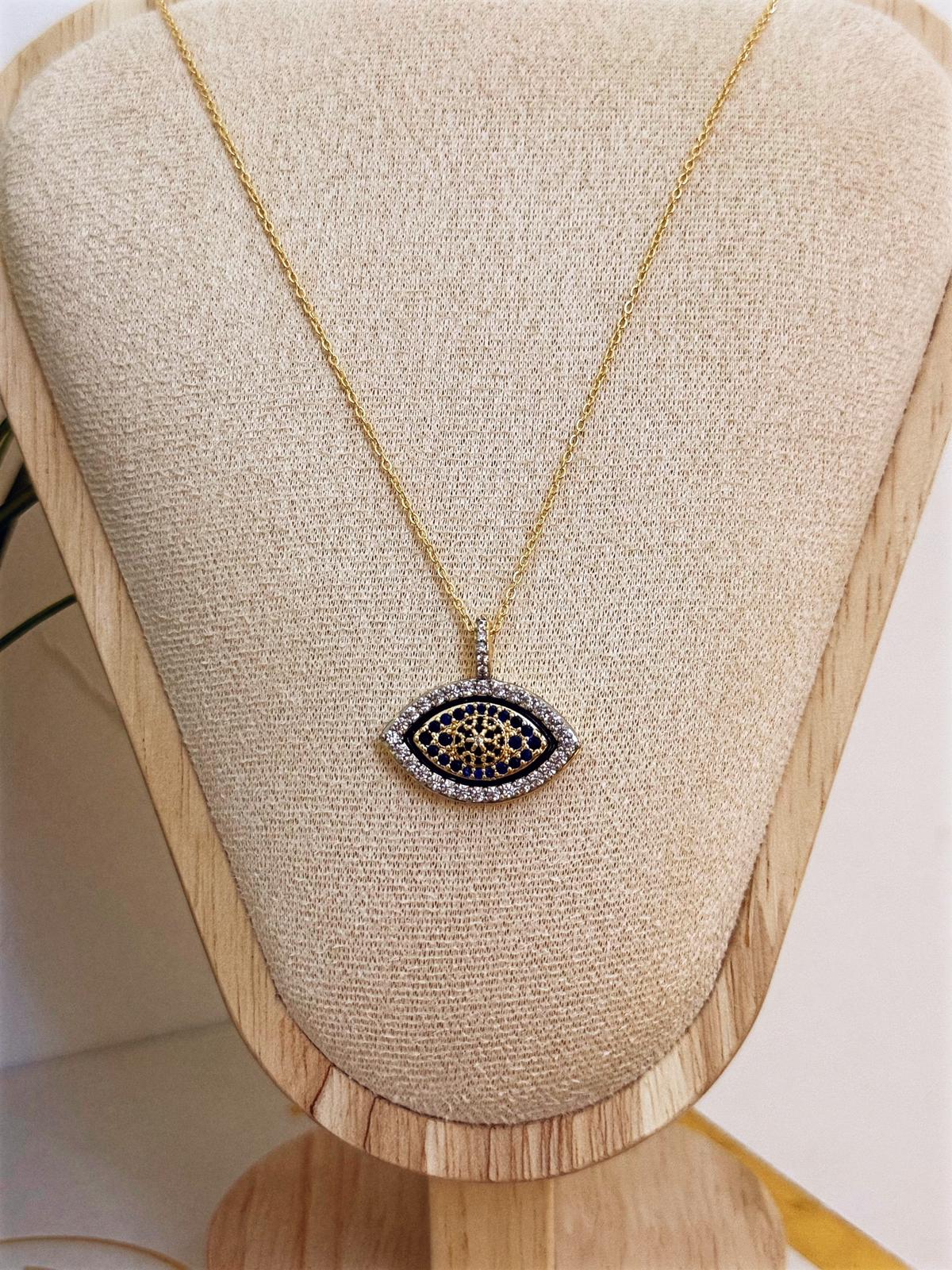 Özel Seri Zirkon Taşlı Göz Kolye 1105