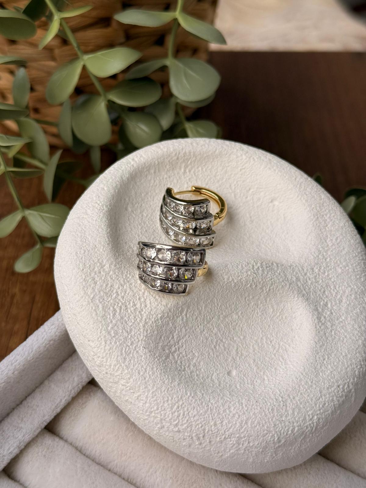 Özel Seri Çift Renkli Halka Küpe 1303