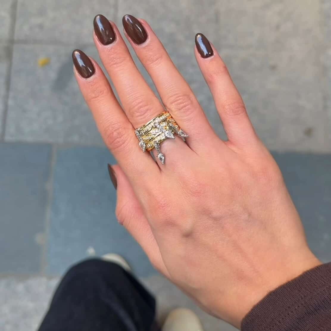 Zirkon Taşlı İki Renk Özel Seri Yüzük 1262