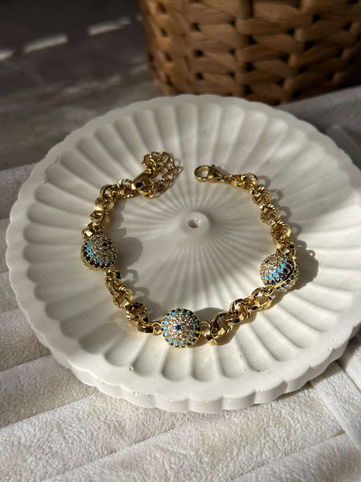 Xuping 14 K  Nazar Boncuklu Bileklik 1260