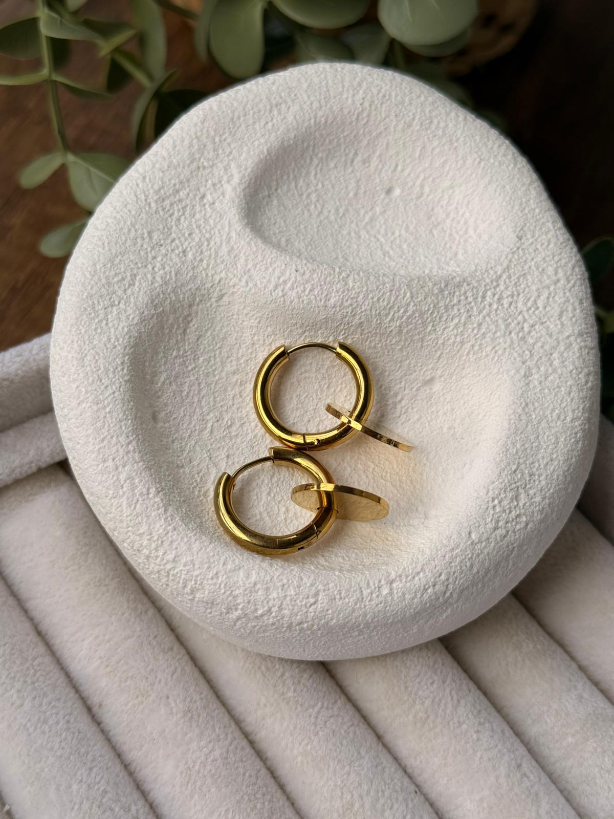 Çelik Plaka Halka Küpe 1304