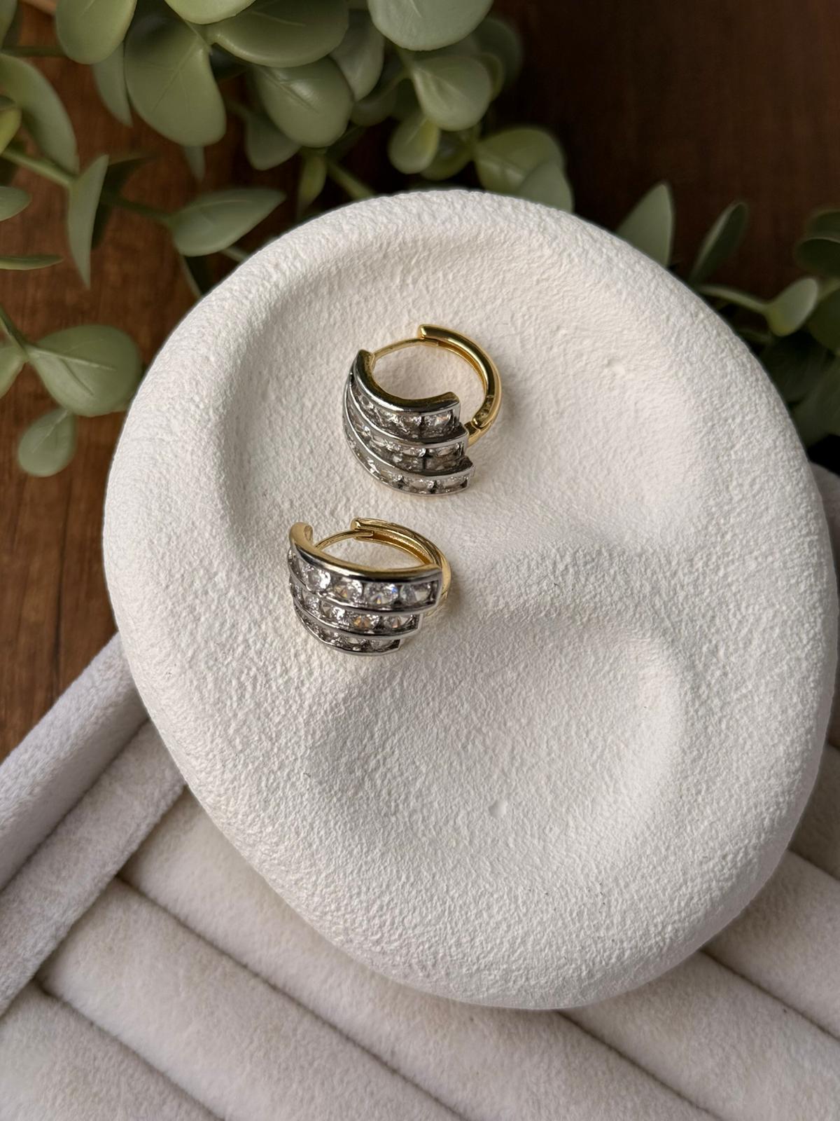 Özel Seri Çift Renkli Halka Küpe 1303