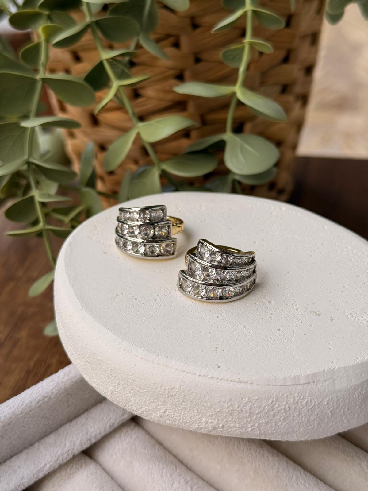 Özel Seri Çift Renkli Halka Küpe 1303