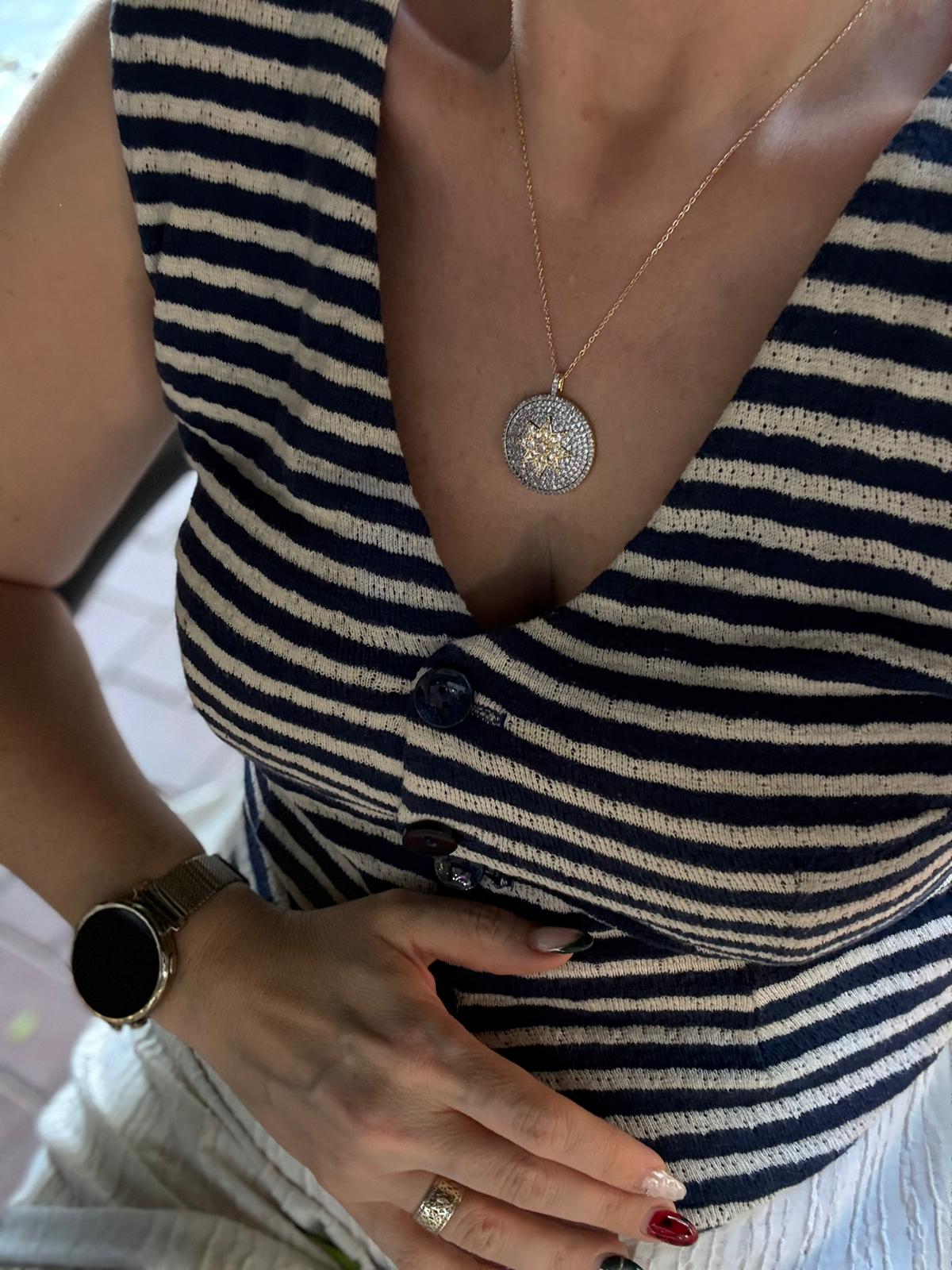 Özel Seri Zirkon Taşlı Star Kolye 1103