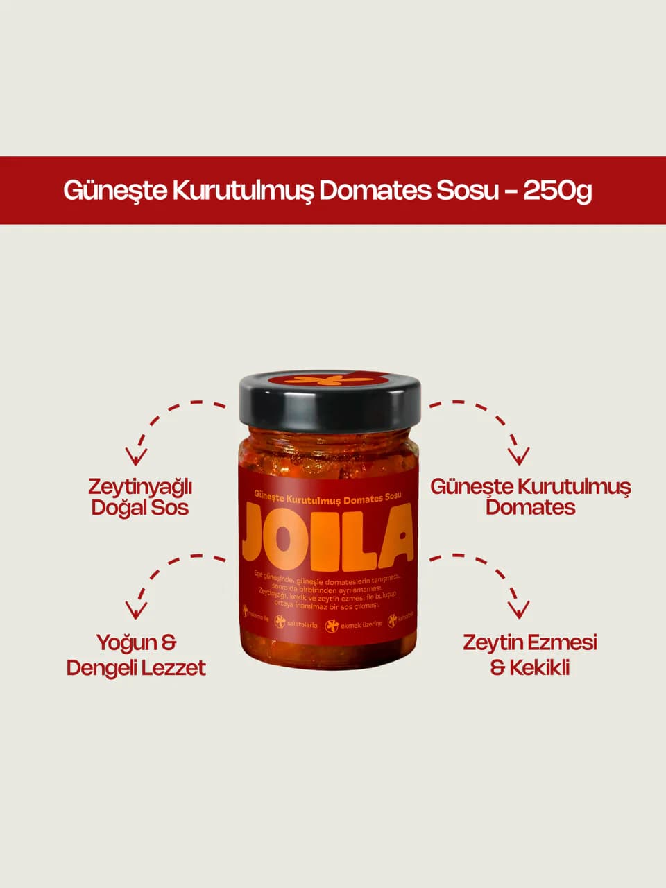 Joila Güneşte Kurutulmuş Domates Sosu 250g