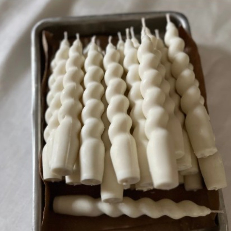 İtalyan Burgu Şamdan Mum %100 Soya Mumu