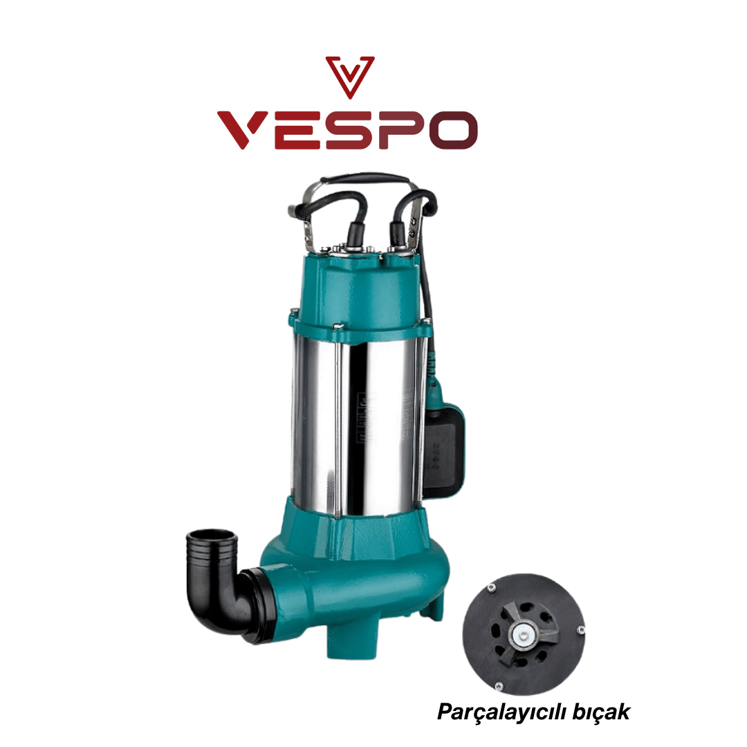 V750DF 1 Hp Bıçaklı-Parçalayıcılı Dalgıç Pompa 220V