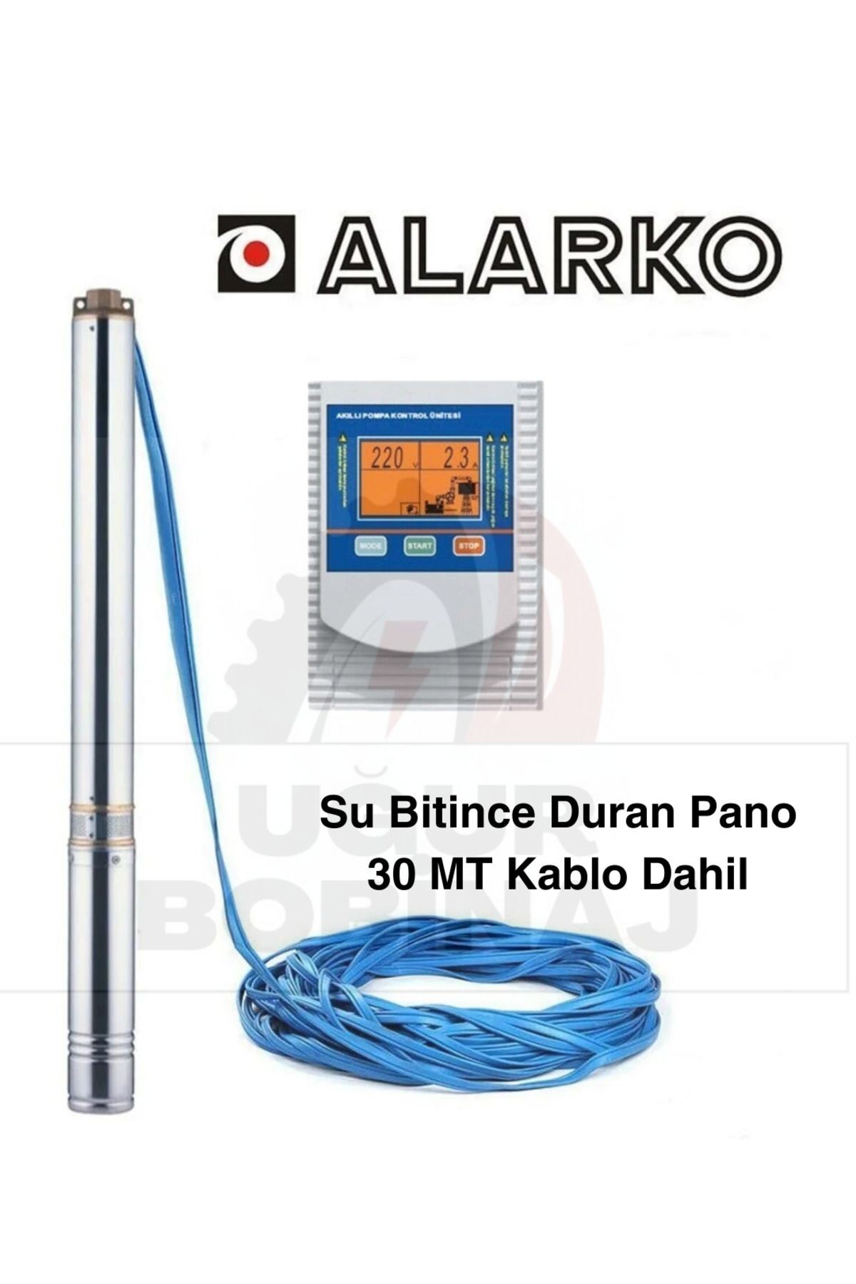 4" 1.5 Hp 14 Kademe Dalgıç Pompa 30 Mt Kablo Ve Su Bitince Duran Pano Dahil (220)