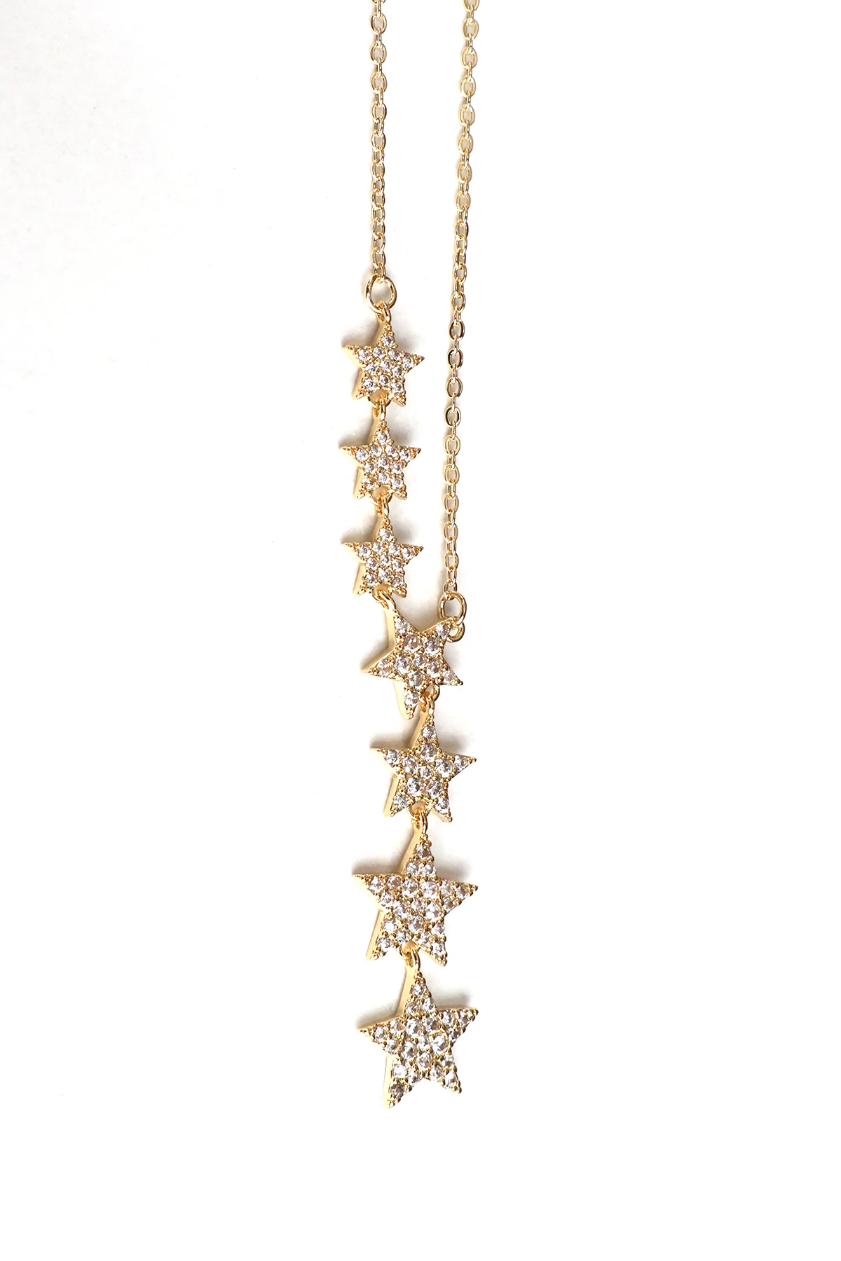 Sonche Sıra Yıldızlı Taşlı Kolye 1020