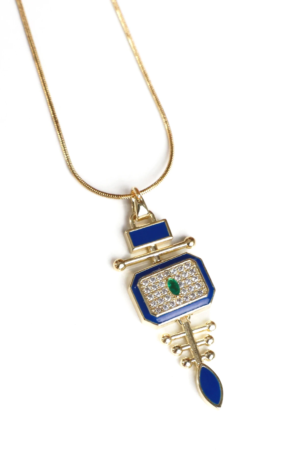 Sonche Kare Taşlı Kolye 1140