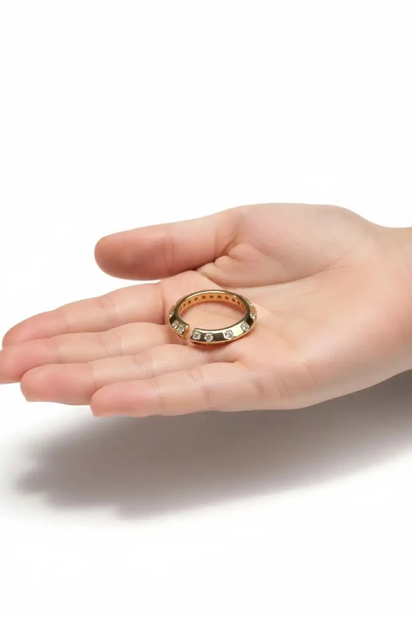 Sonche Oval Taşlı Yüzük 5000 - Sarı