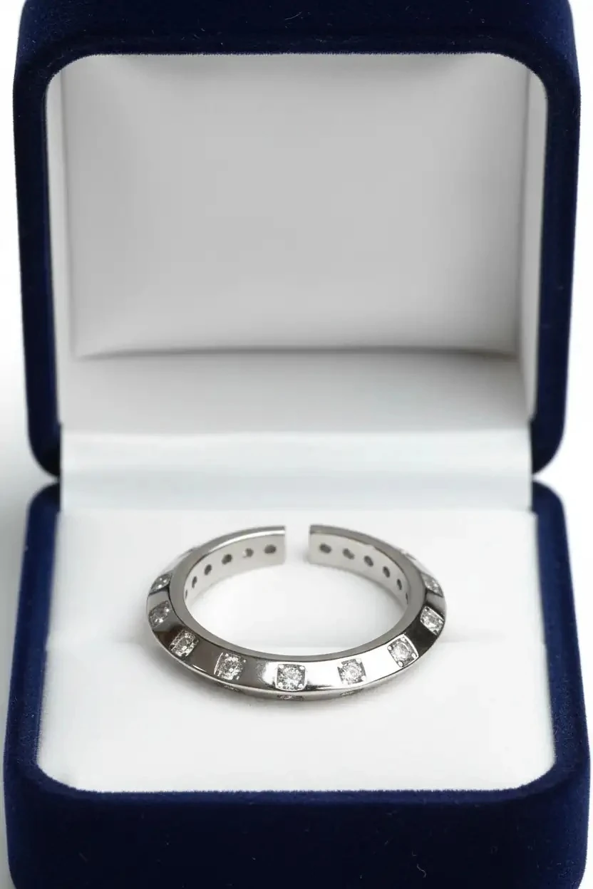 Sonche Oval Taşlı Yüzük 5000 - Gri