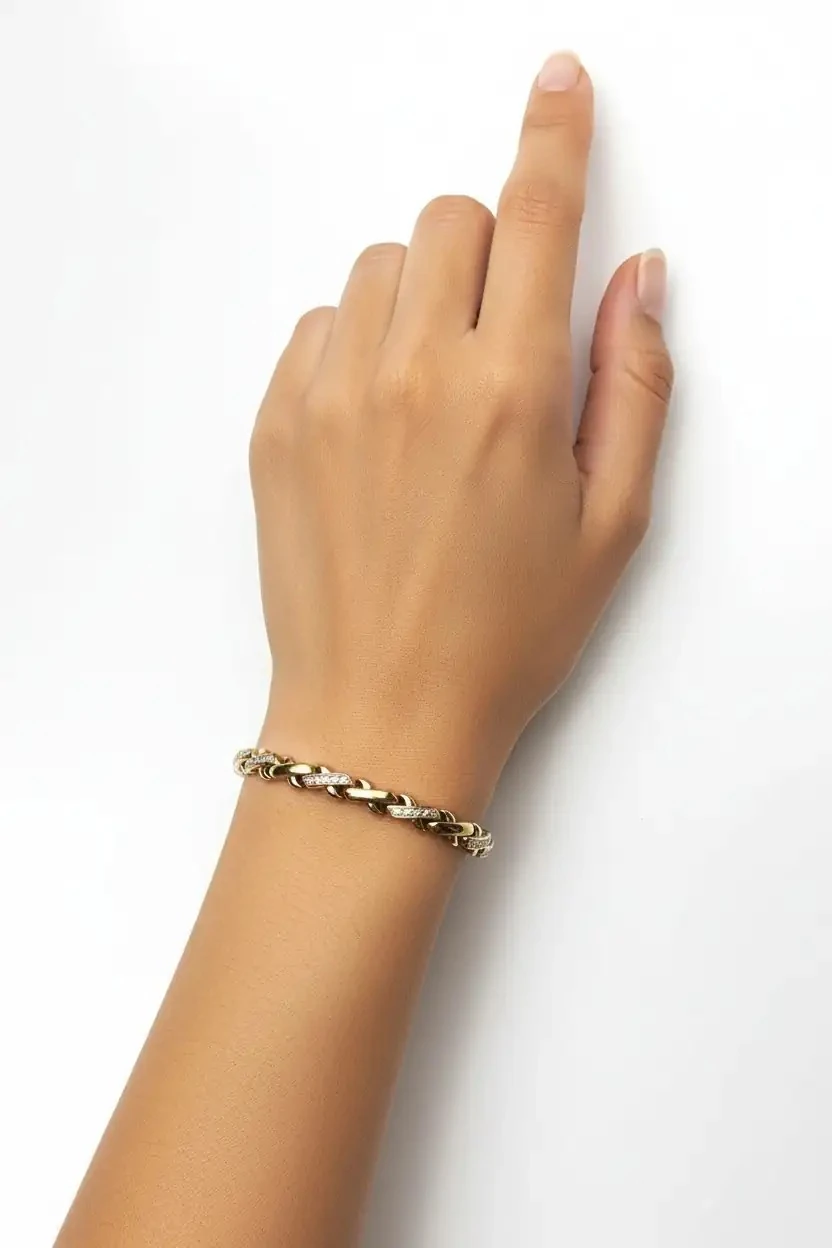 Sonche Altın Rengi Hasır Bileklik 2040