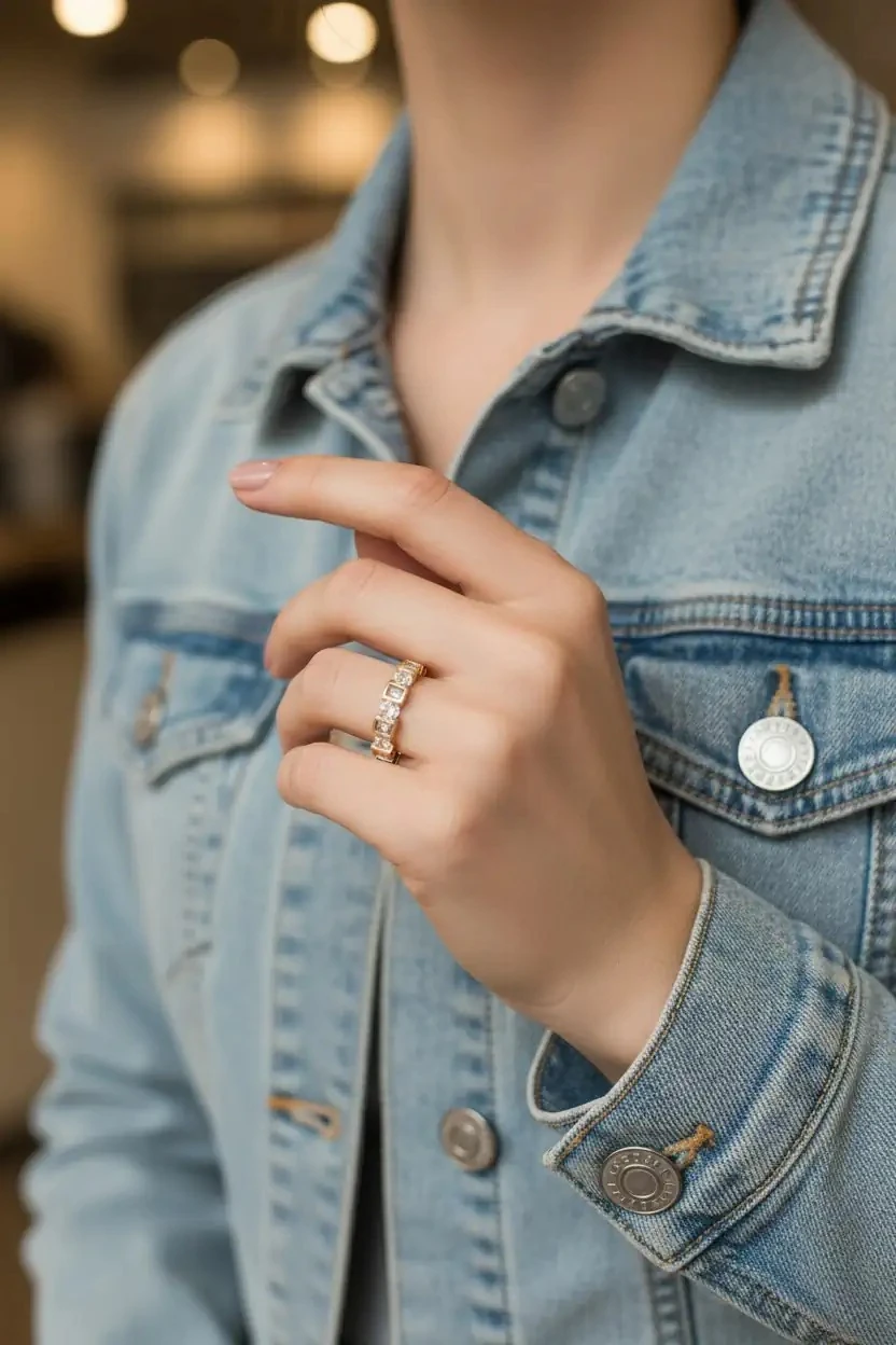 Sonche Kare Taşlı Yüzük 4090