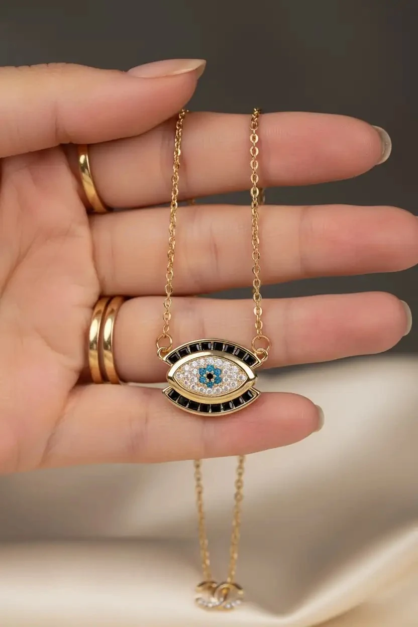 Sonche Taşlı Göz Kolye 1100