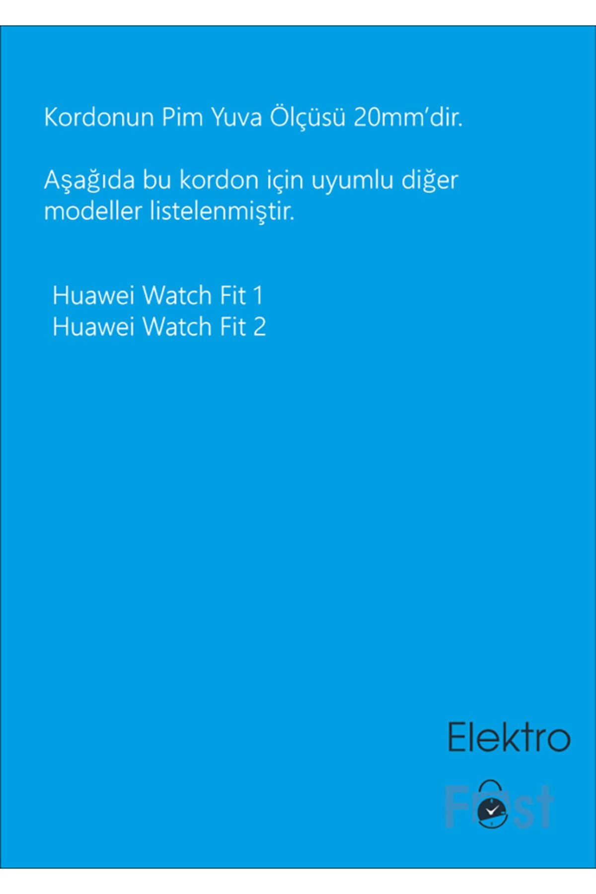 Huawei Watch Fit 1 Uyumlu - Delikli Tokalı Silikon Kordon - 20mm