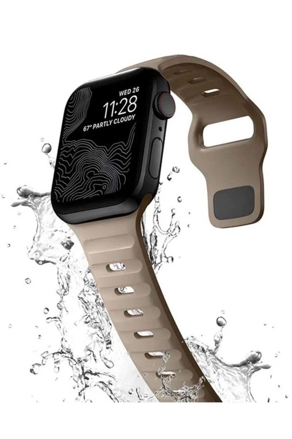 Apple Watch - 42-44-45- Uyumlu Spor Silikon Kordon