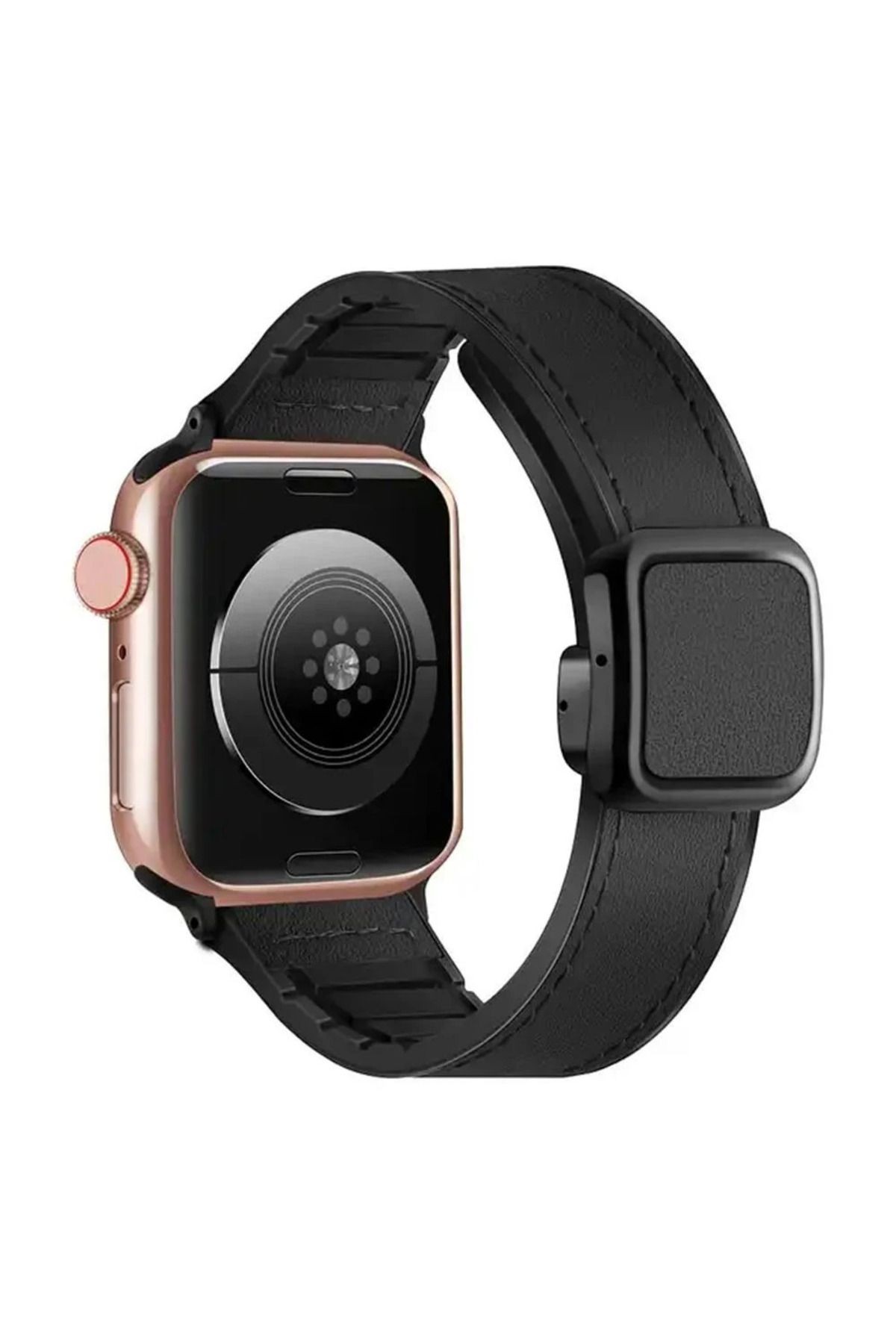 Apple Watch 38-40-41 mm Uyumlu Sweet Deri Mıknatıslı Saat Kordonu