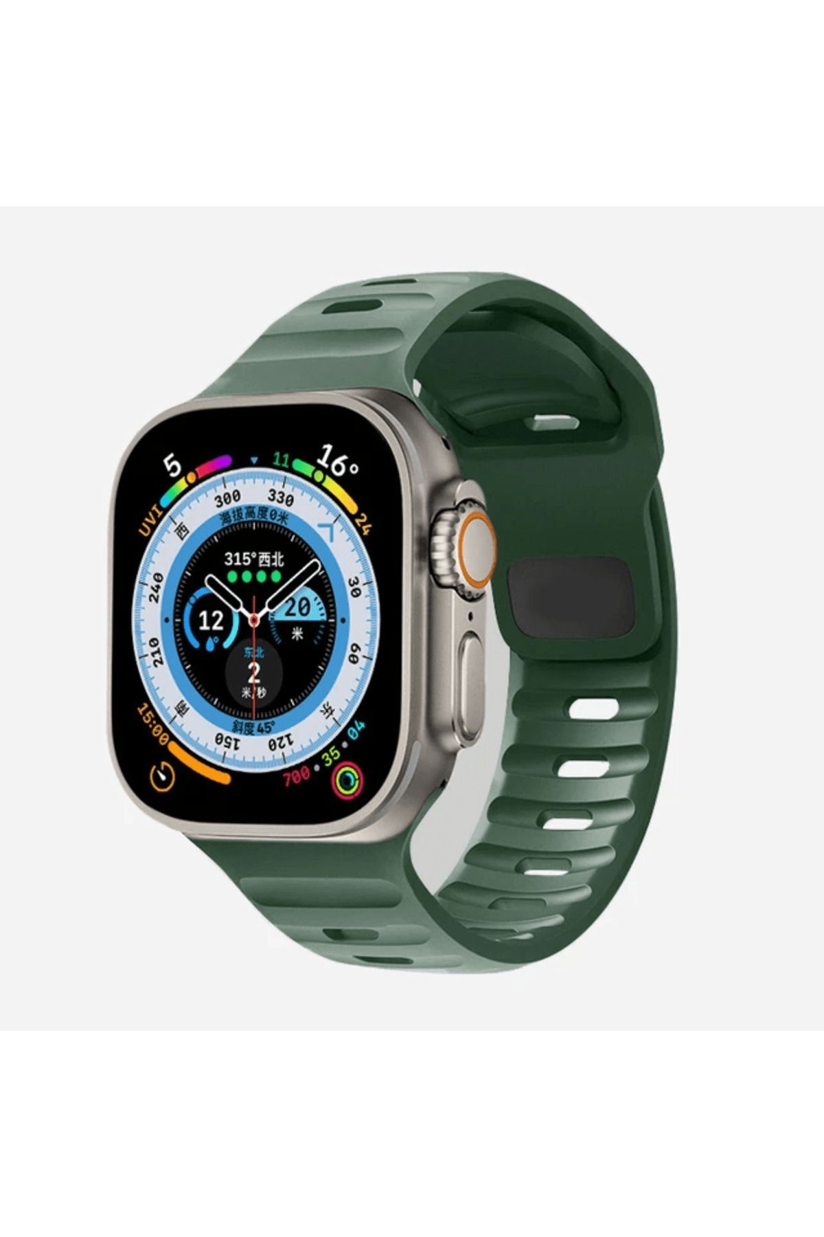 Apple Watch - 42-44-45- Uyumlu Spor Silikon Kordon main variant image