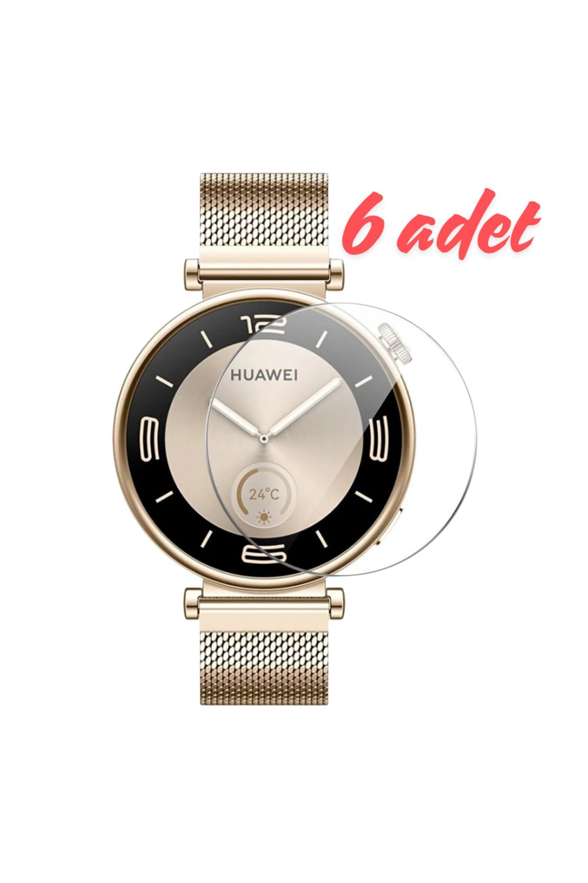 Huawei Watch GT2 46 46 mm Uyumlu 6 Adet Hidrojel Ekran Koruyucu Dayanı