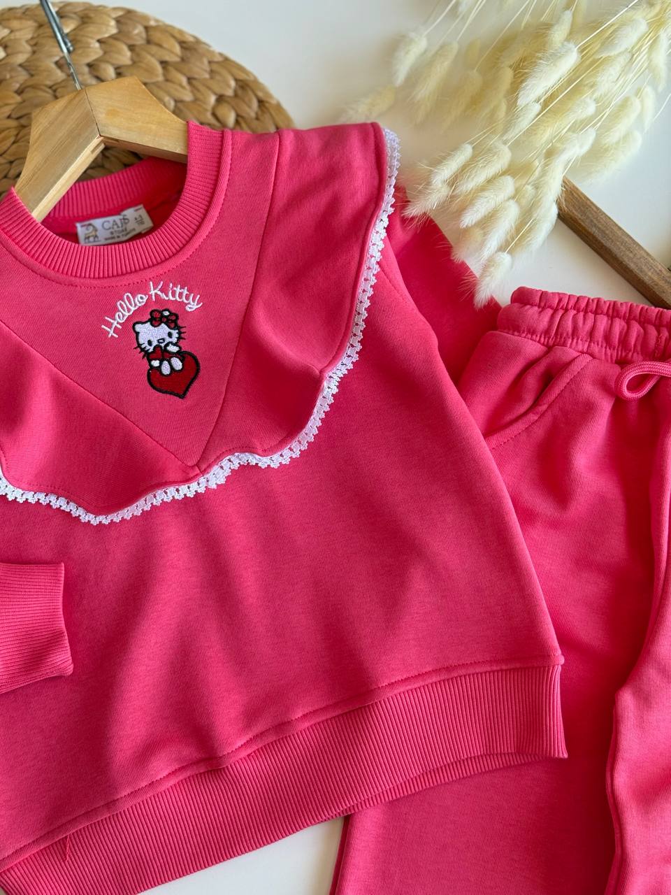 Hello Kitty Yaka Detay Pamuklu Takim