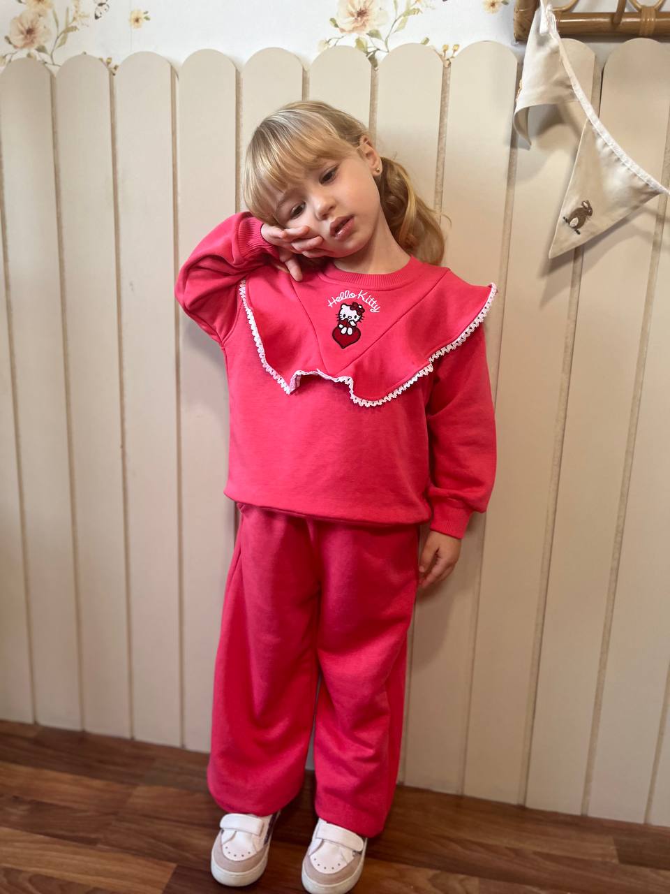 Hello Kitty Yaka Detay Pamuklu Takim