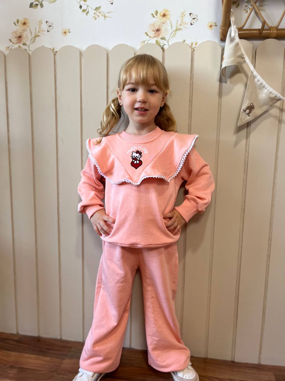 Hello Kitty Yaka Detay Pamuklu Takim