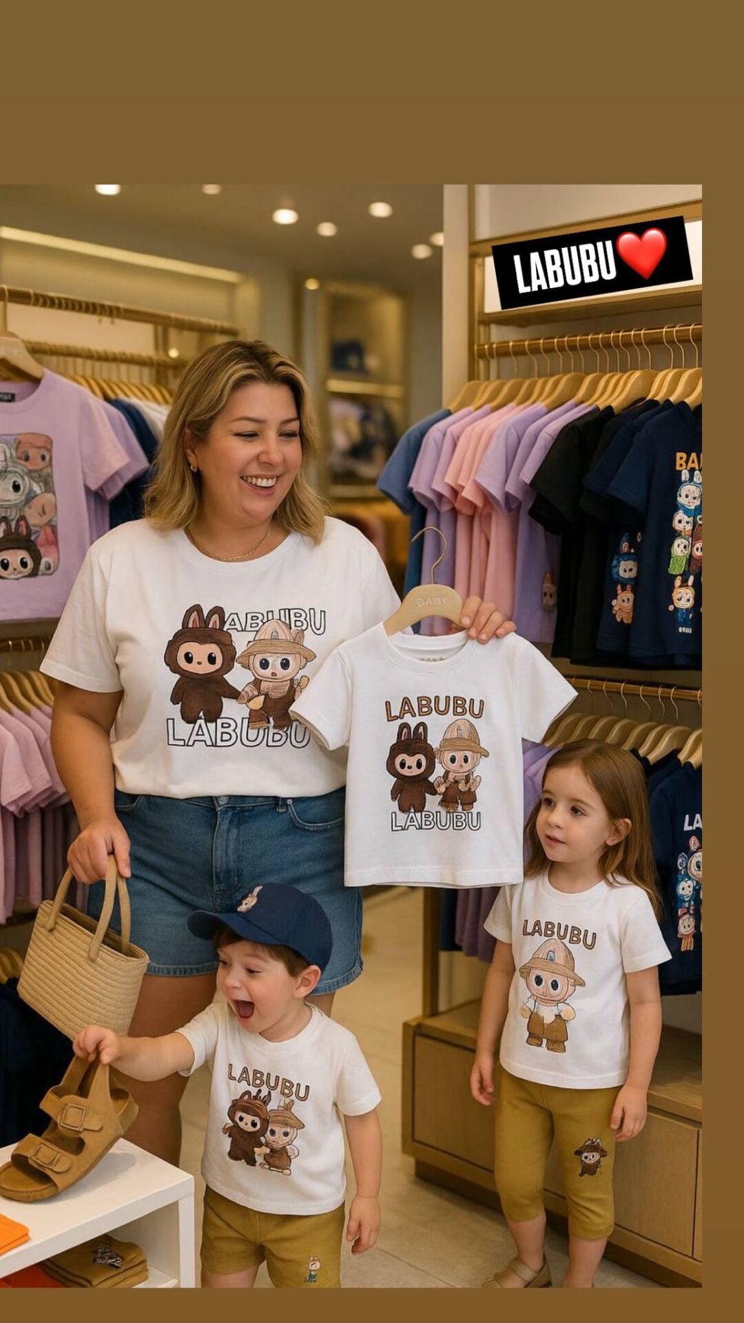 Labubu İthal Unisex Çocuk Tshirt