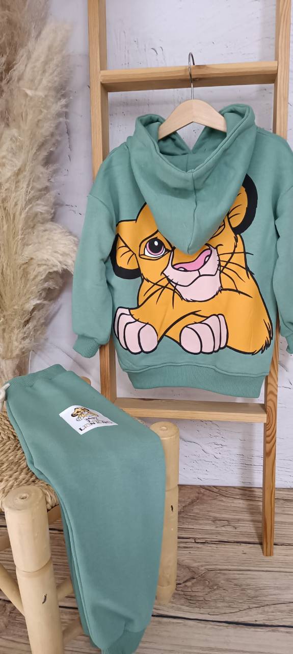 Lion King Kapşonlu Pamuklu Takım 