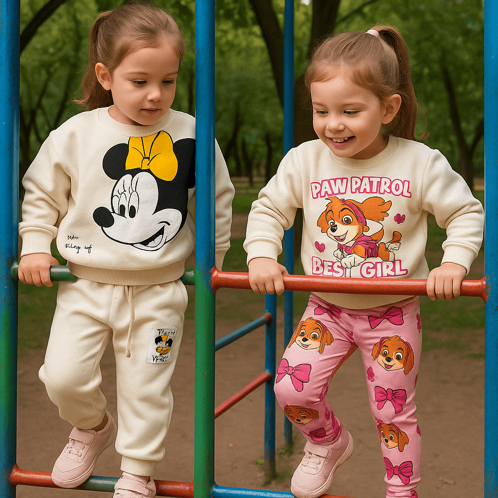 Zra Minnie 3 İp Şardonlu Pamuklu Çocuk Takım