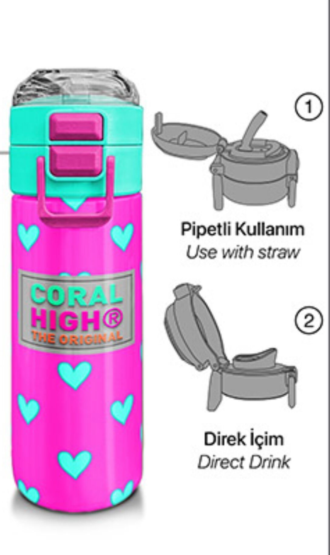 Coral High Çelik Termos Suluk