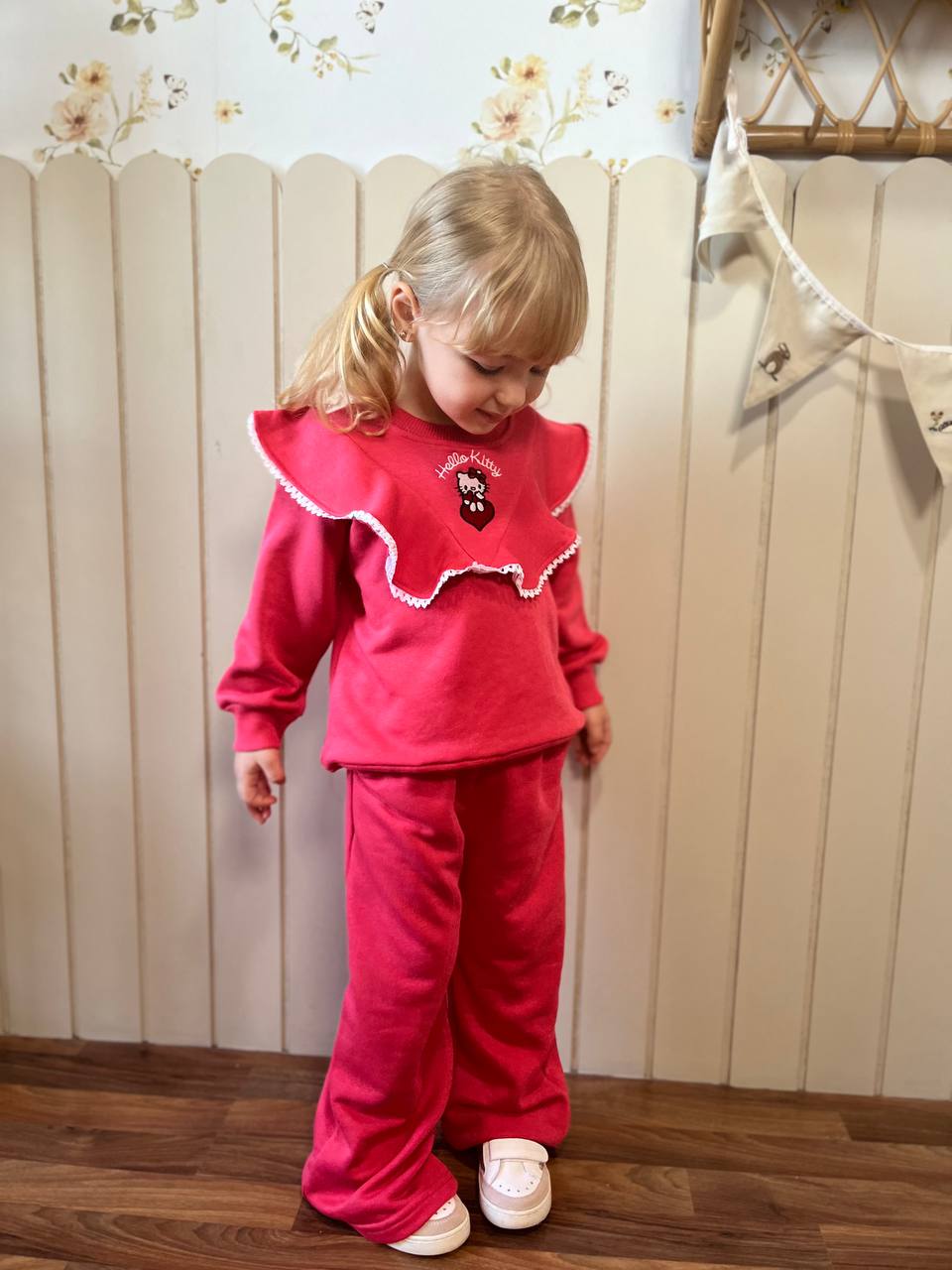 Hello Kitty Yaka Detay Pamuklu Takim