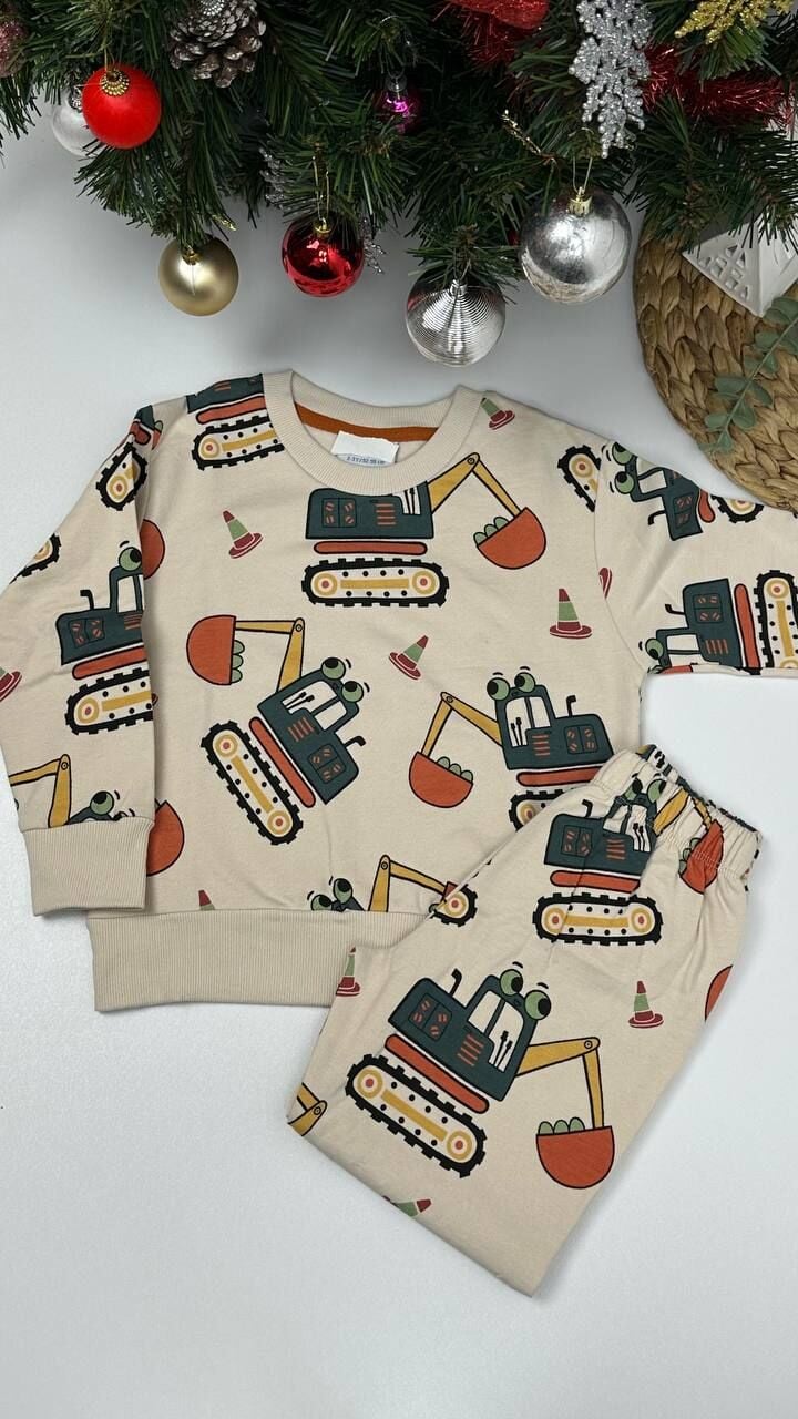 Tam Pamuk Erkek Çocuk Pijama Takımı