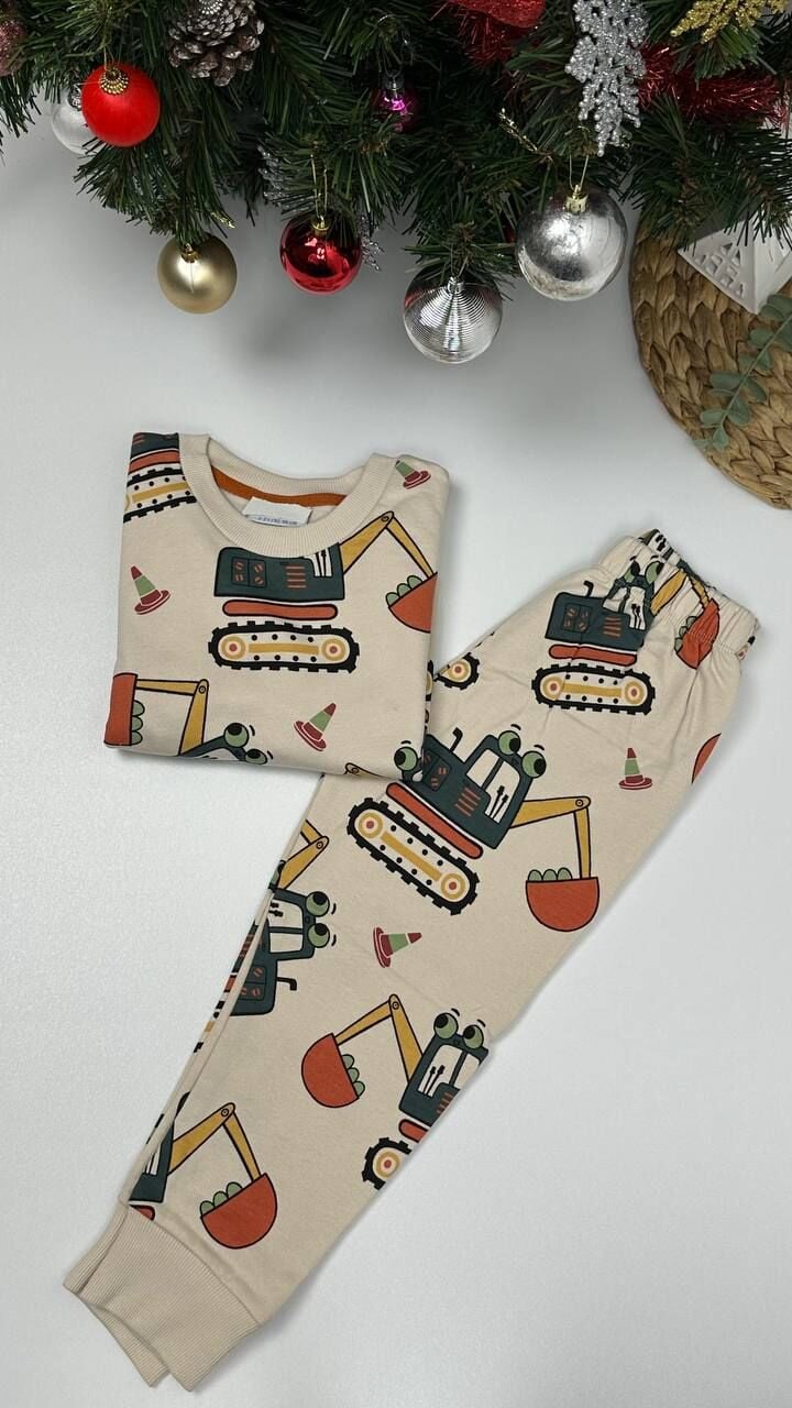Tam Pamuk Erkek Çocuk Pijama Takımı