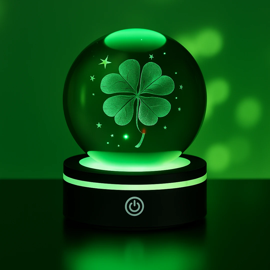 USB’li Renk Değiştiren Dönen Yonca Cam Küre